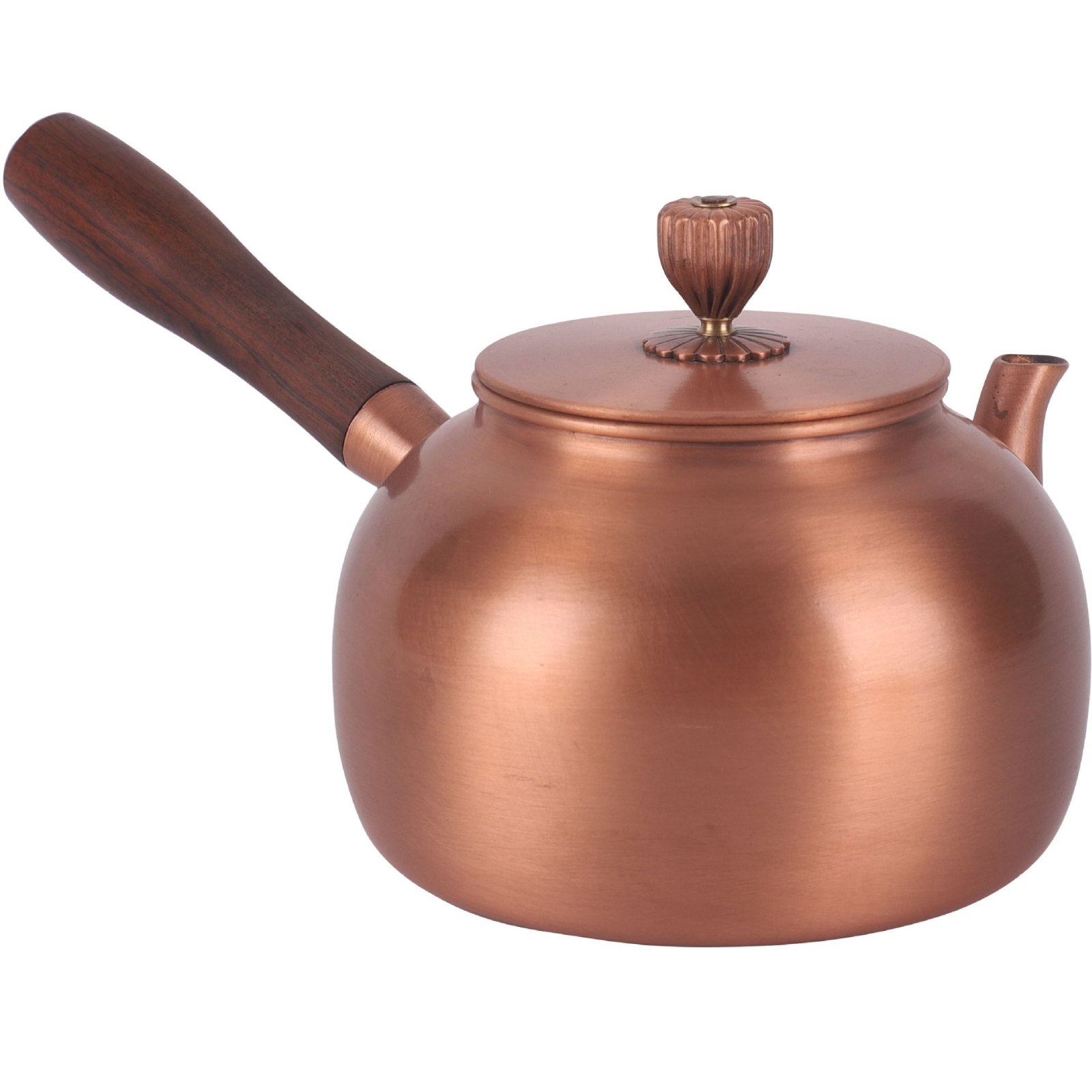 Teapot Copper Wooden Handle