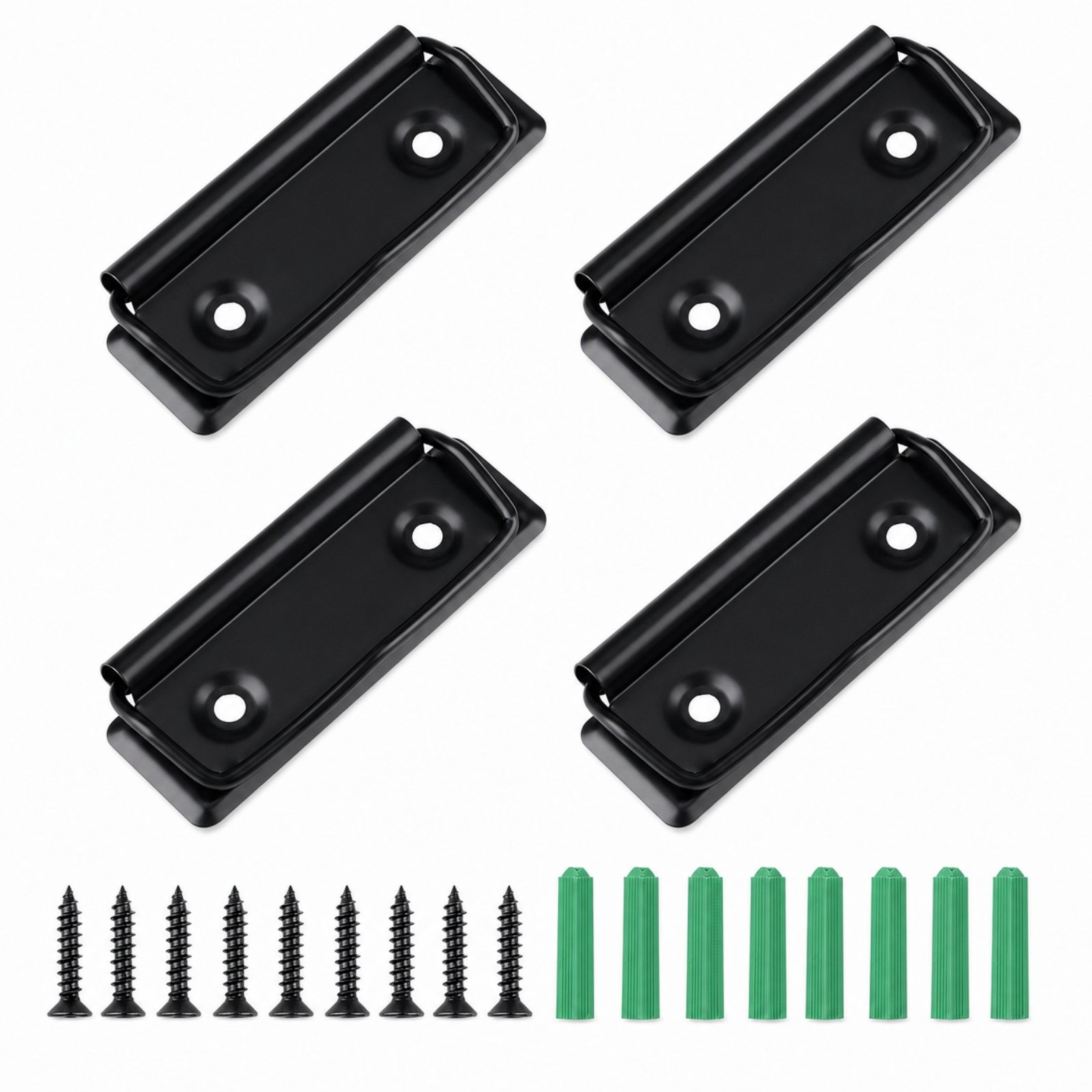 4-Piece Wall Clips with Screws and Anchors