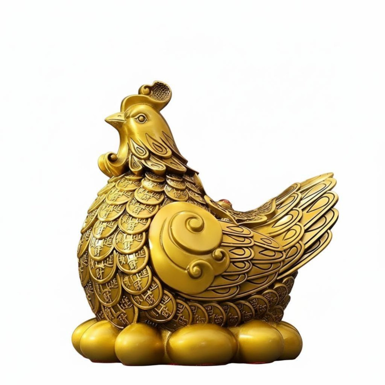 Brass Chicken Figurine