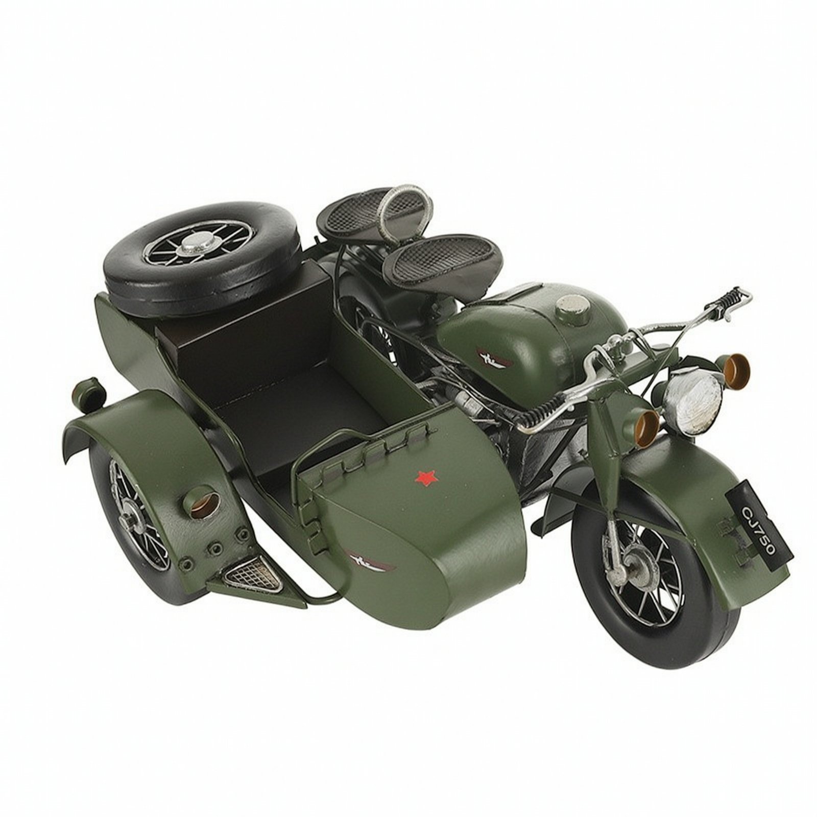 Green Sidecar Motorcycle Model