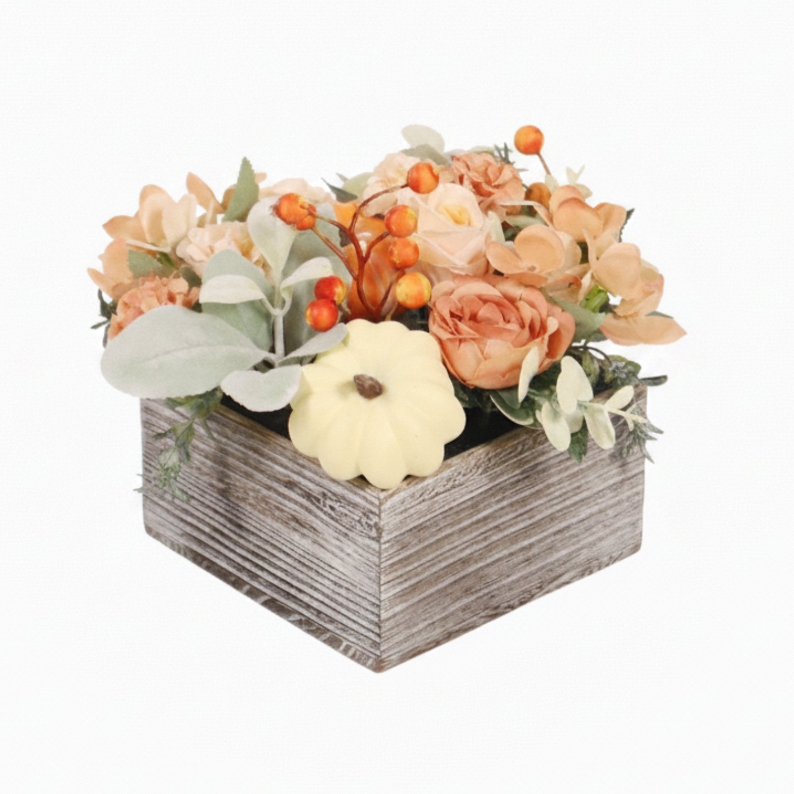Wooden Pot Flower Arrangement