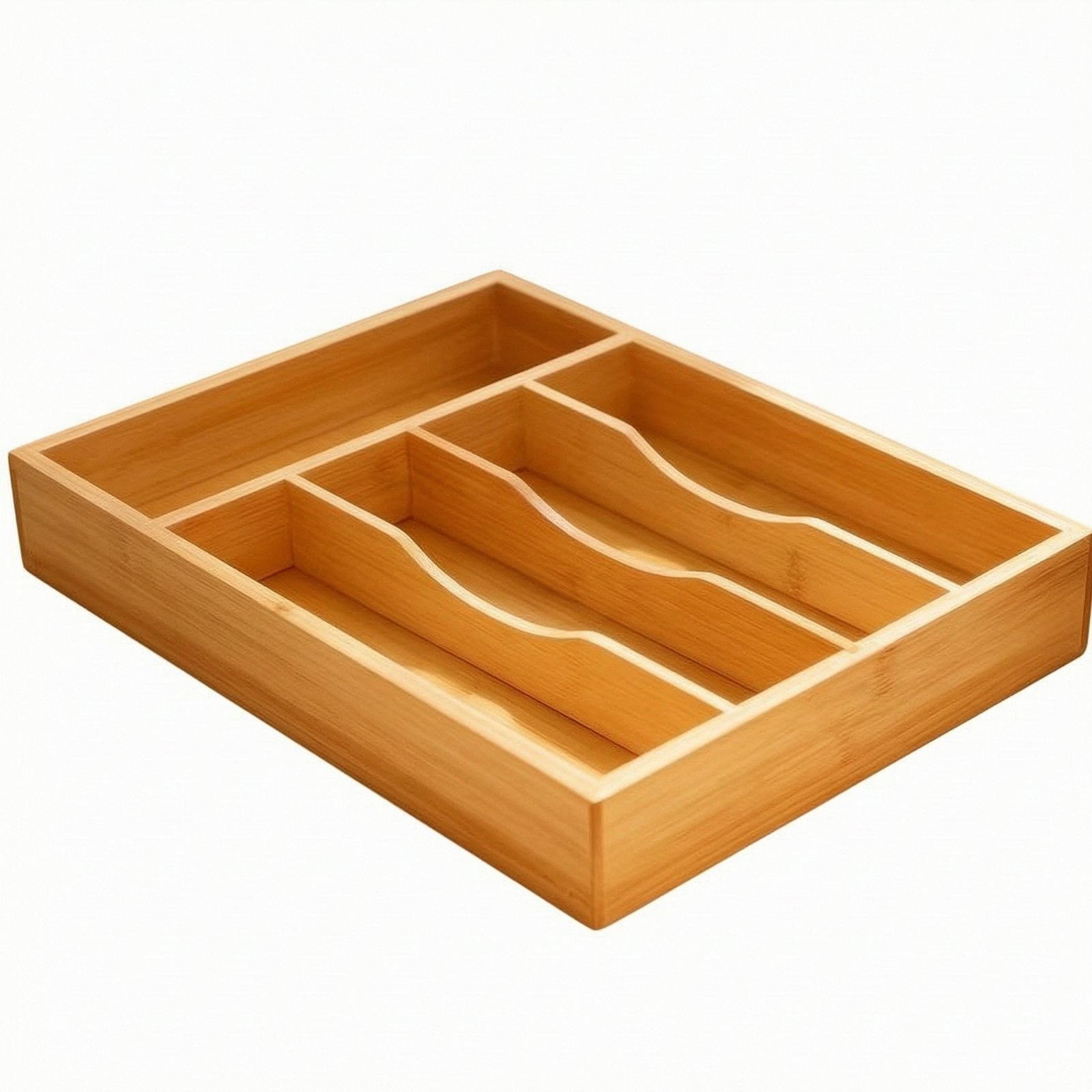 Wooden Divided Cutlery Tray