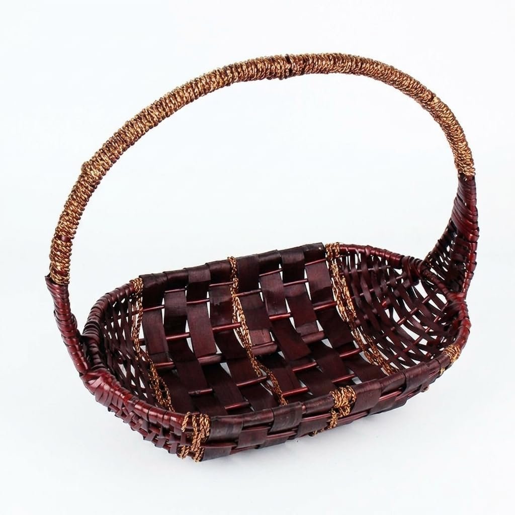 Handwoven Wicker Basket with Handle