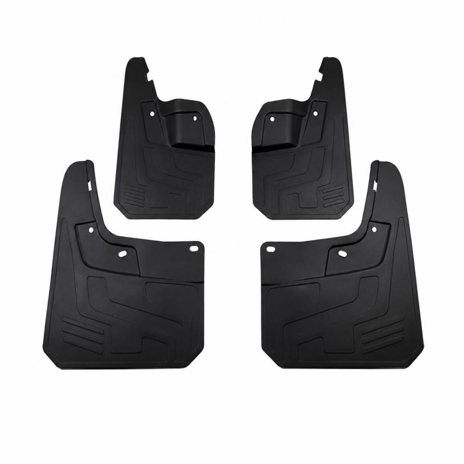 4-Piece Car Mud Flaps with Mounting Holes