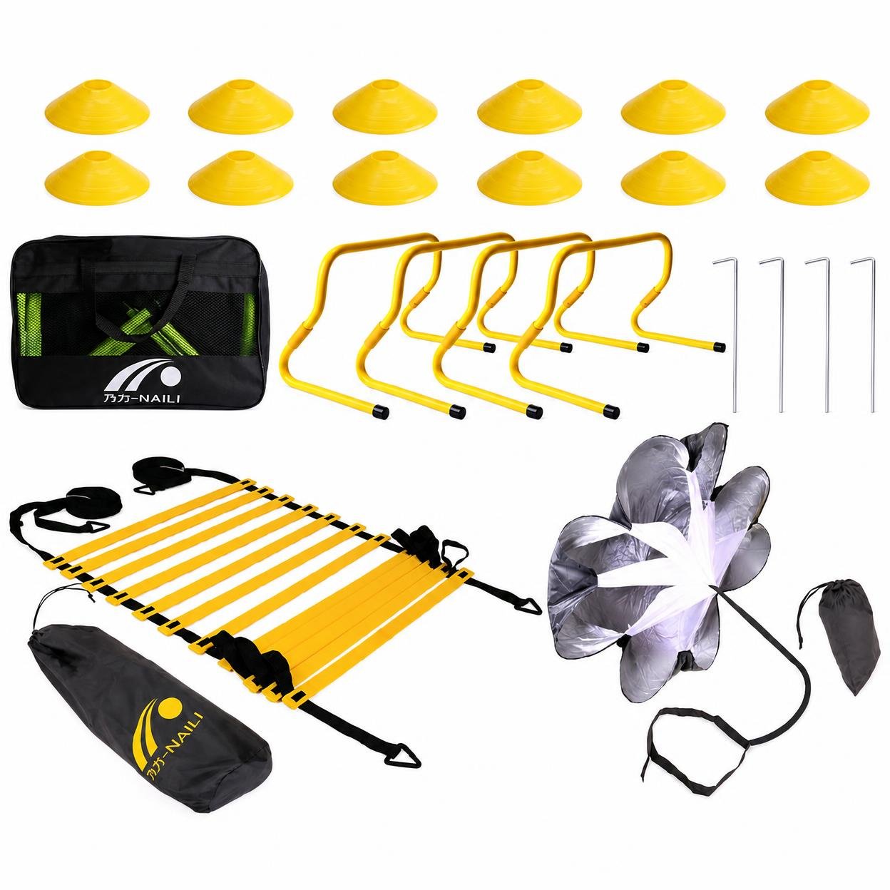 Agility Ladder Training Kit – Yellow Set 4 Foldable