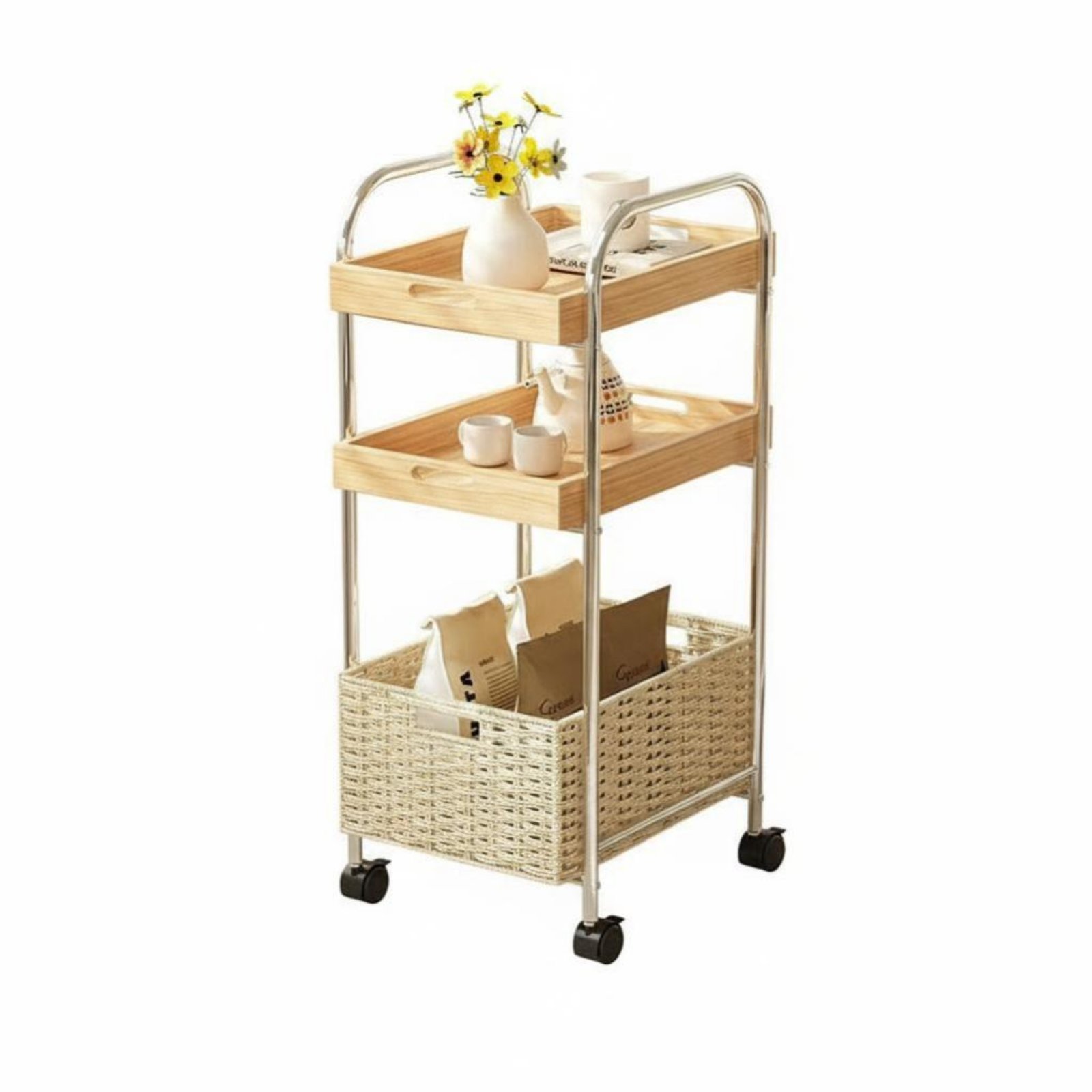 2-Tier Rolling Table
