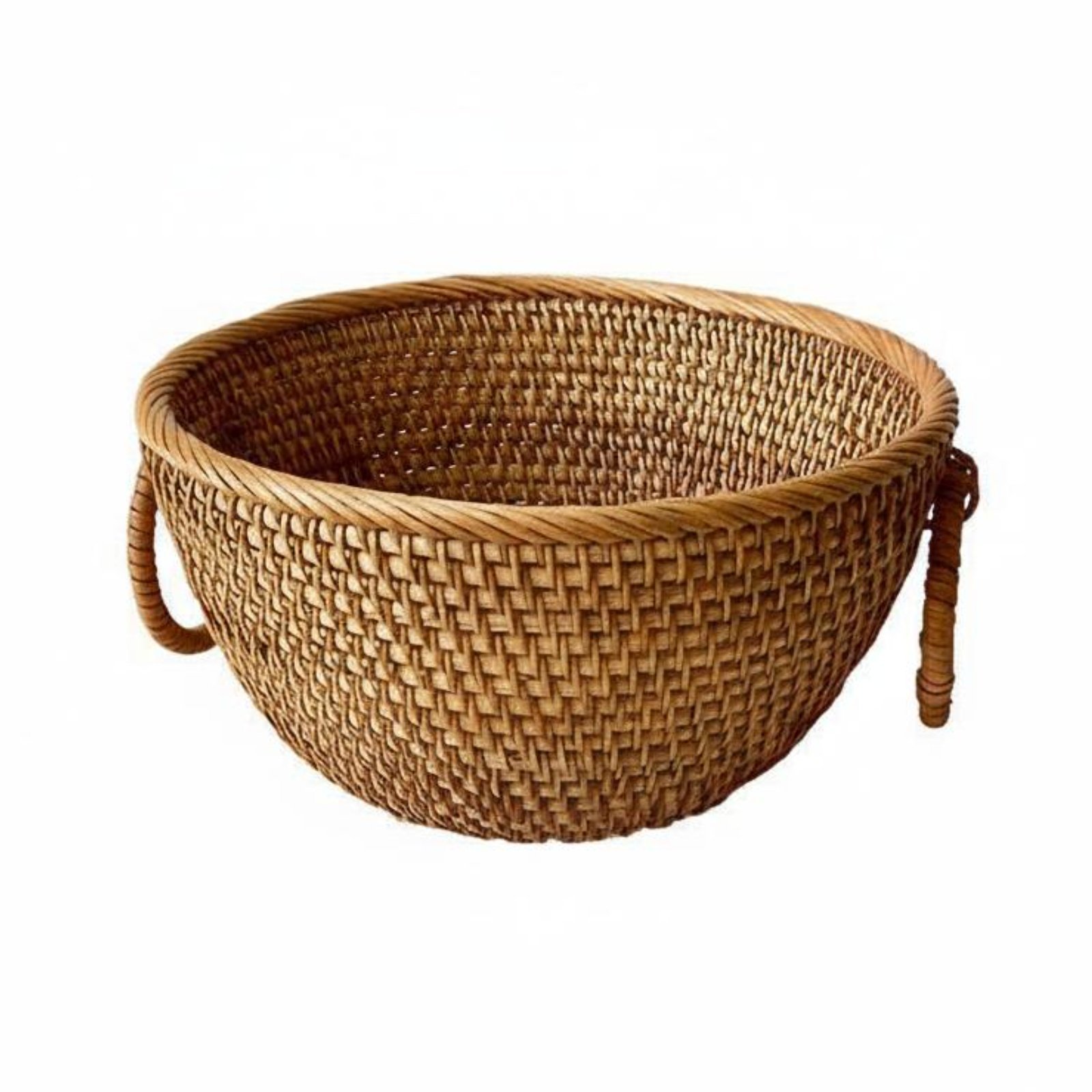 Woven Rattan Fruit Bowl