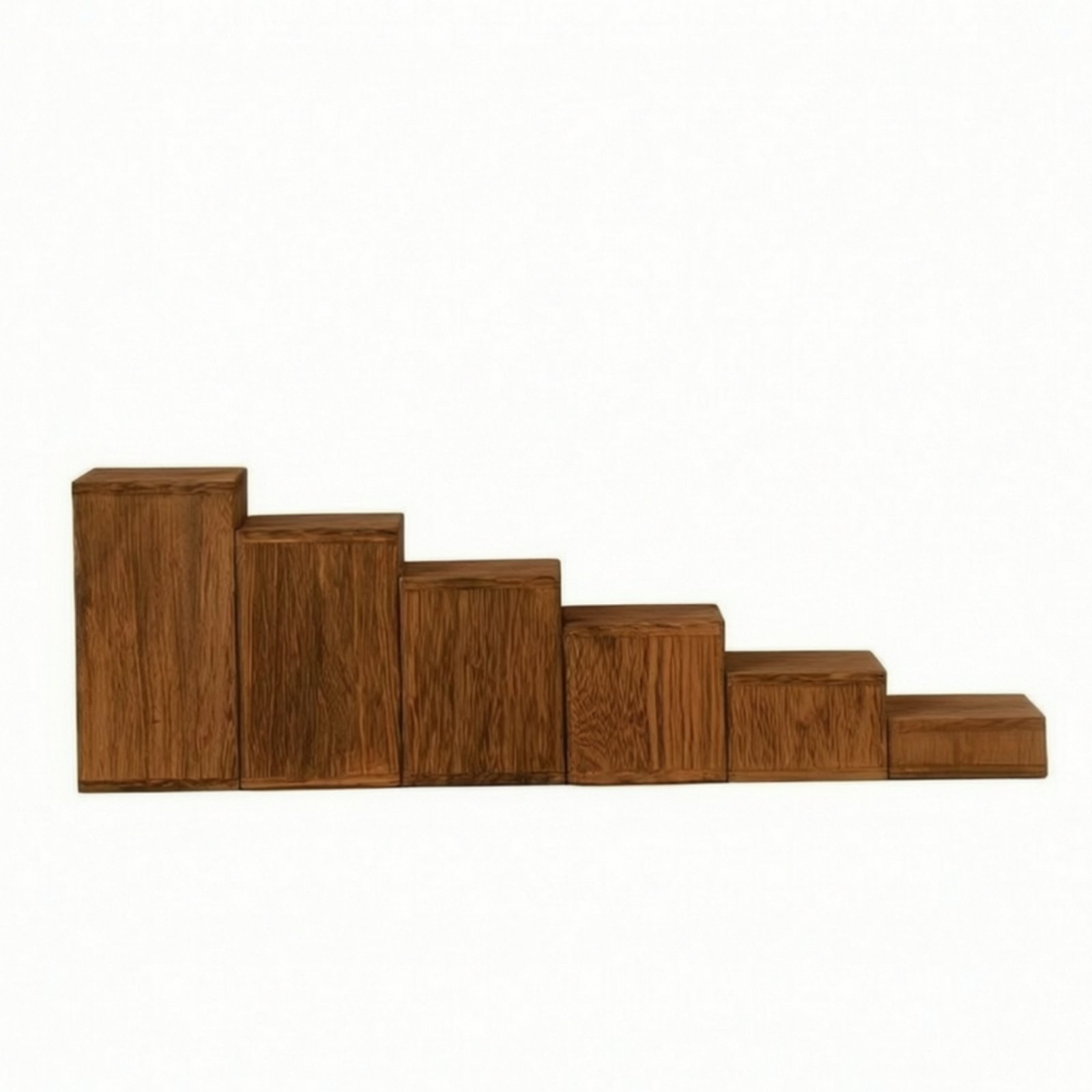 6-Piece Solid Wood Display Riser Blocks