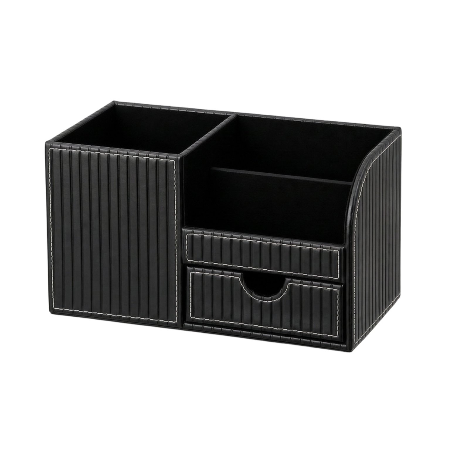 Leather Desk Organizer with Drawer