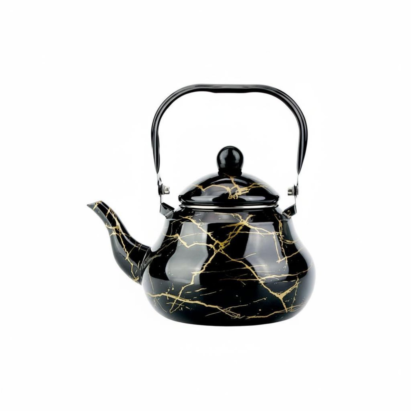 Pear-Shaped Enamel Teapot