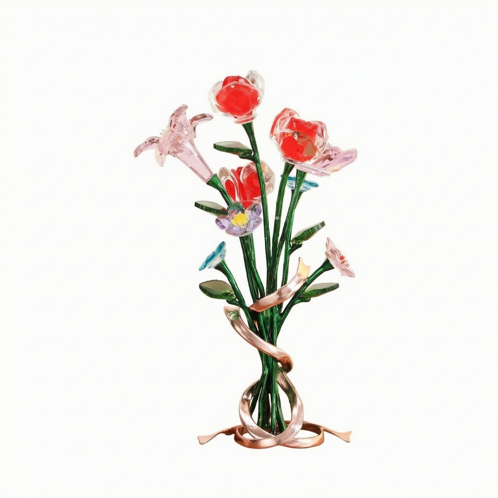 Crystal Flower Bouquet Display
