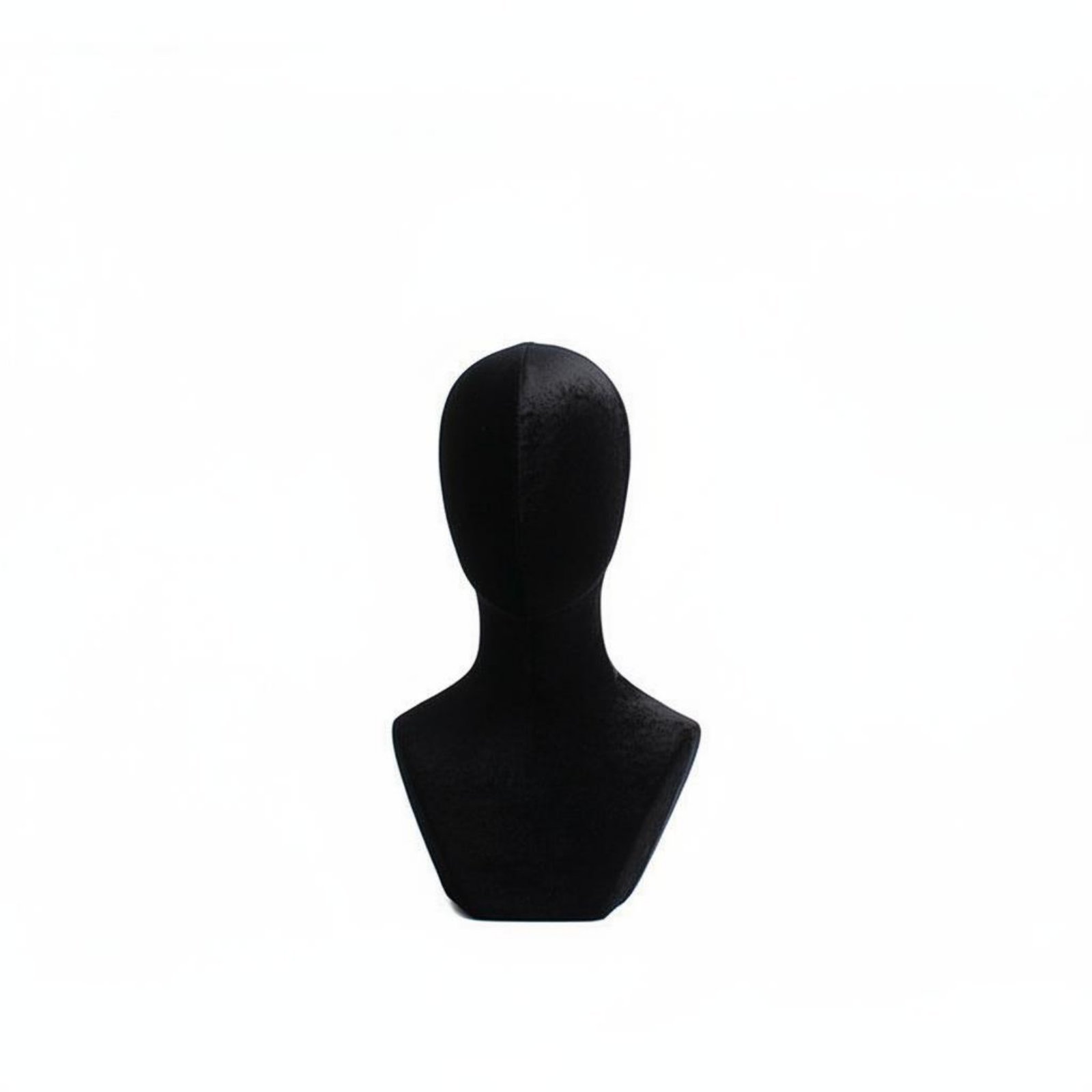 Velvet Mannequin Head with Shoulders