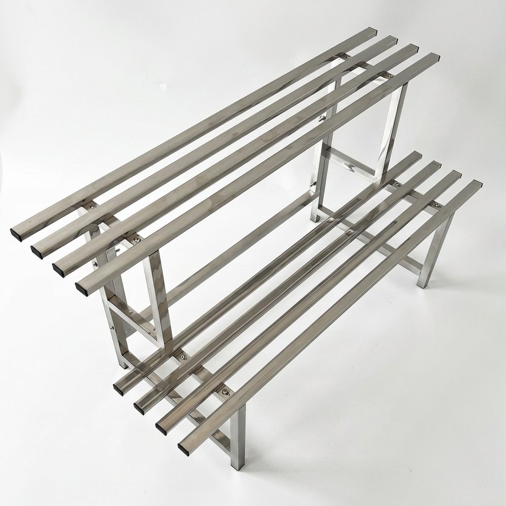 Stainless Steel Flower Stand – Thickened Two-tier Length
