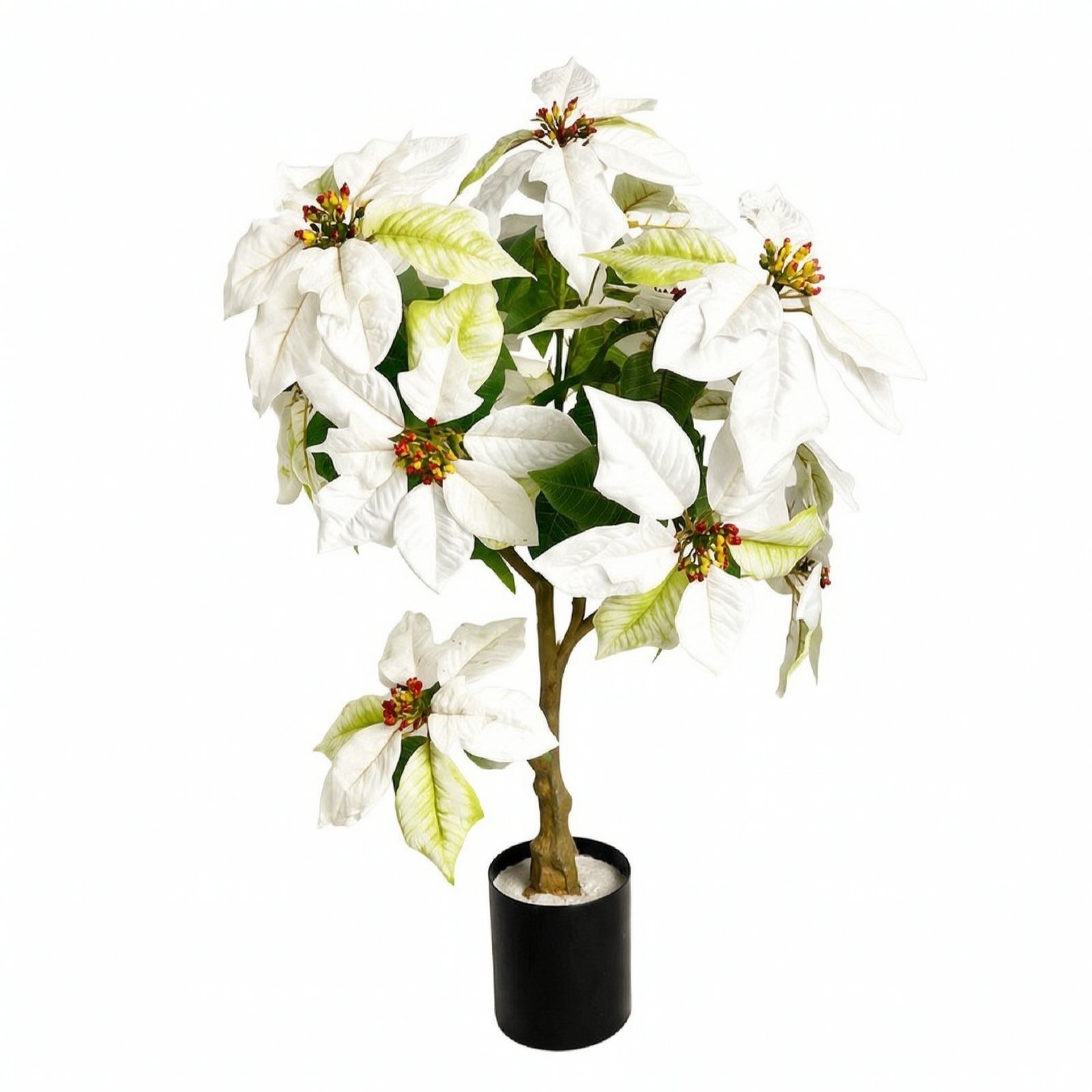 Artificial Poinsettia Floor Plant