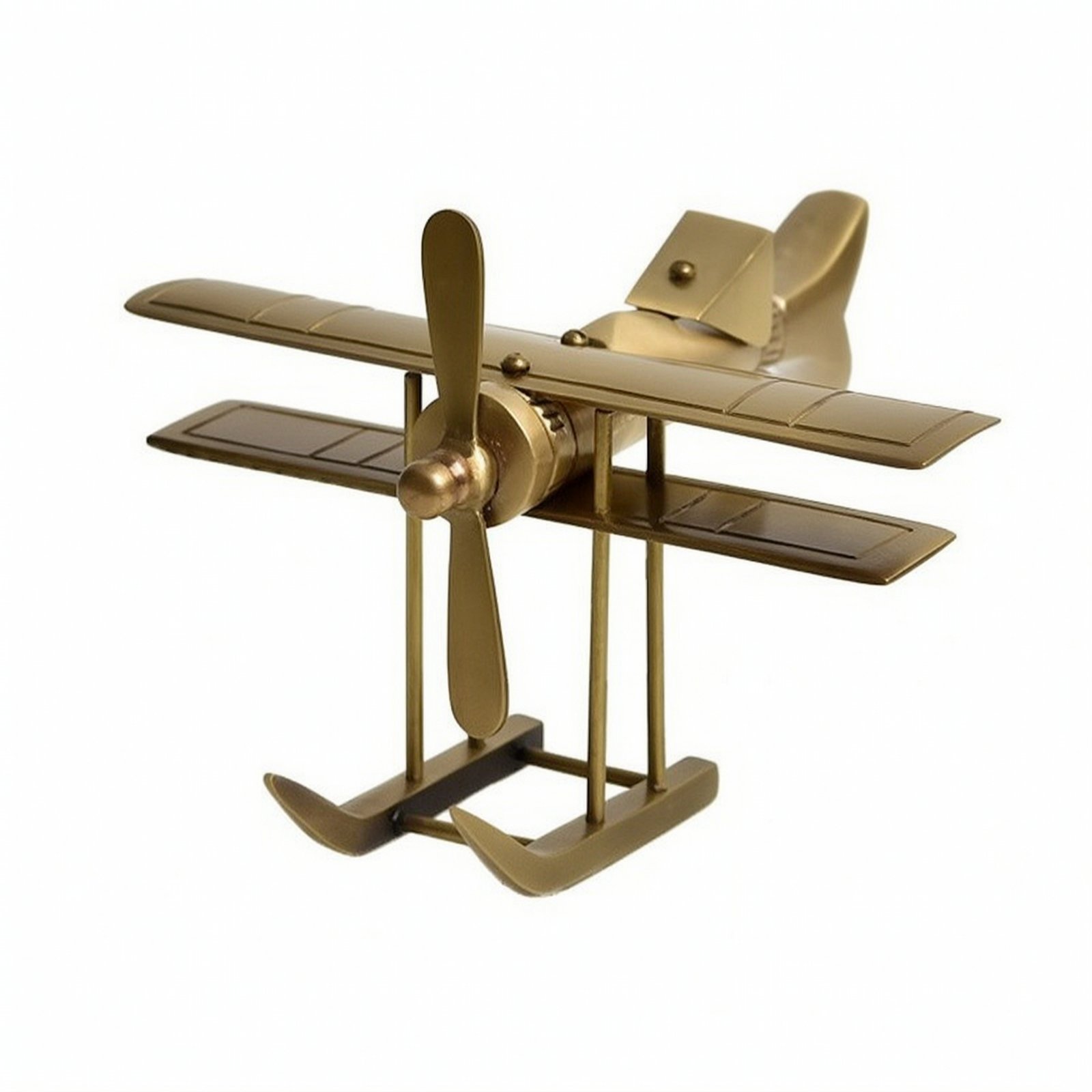 Biplane Model Brass-Tone