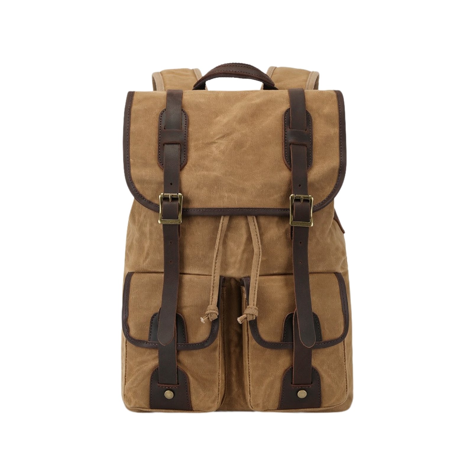 Waxed Canvas Backpack – Khaki T-5278