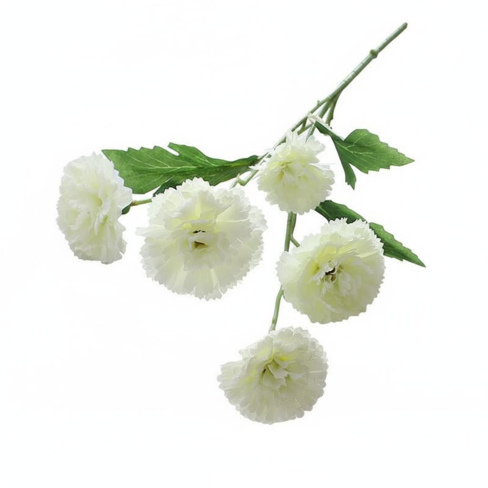 Artificial Carnation Bouquet – White, 5 Heads