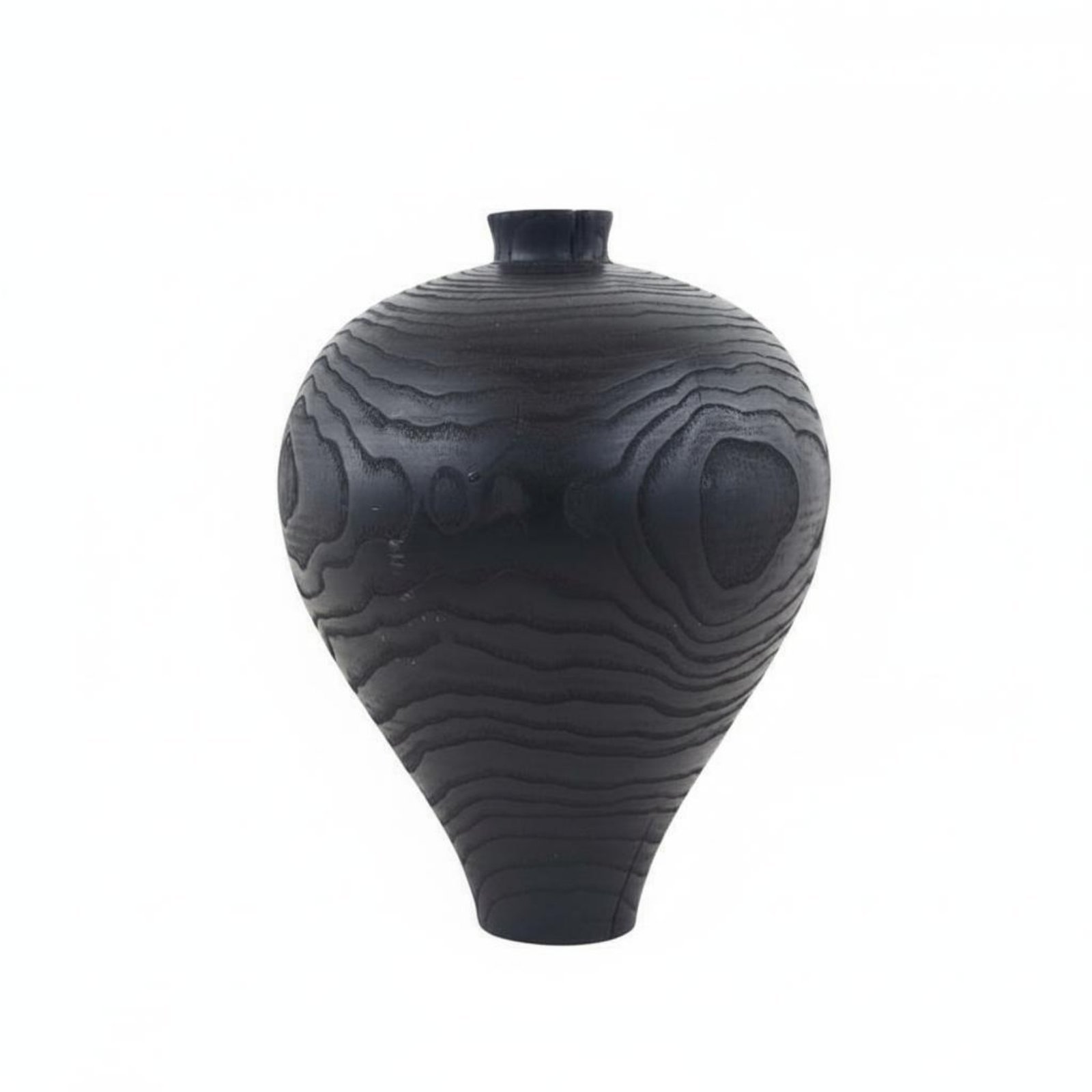 Carbonized Wood Vase