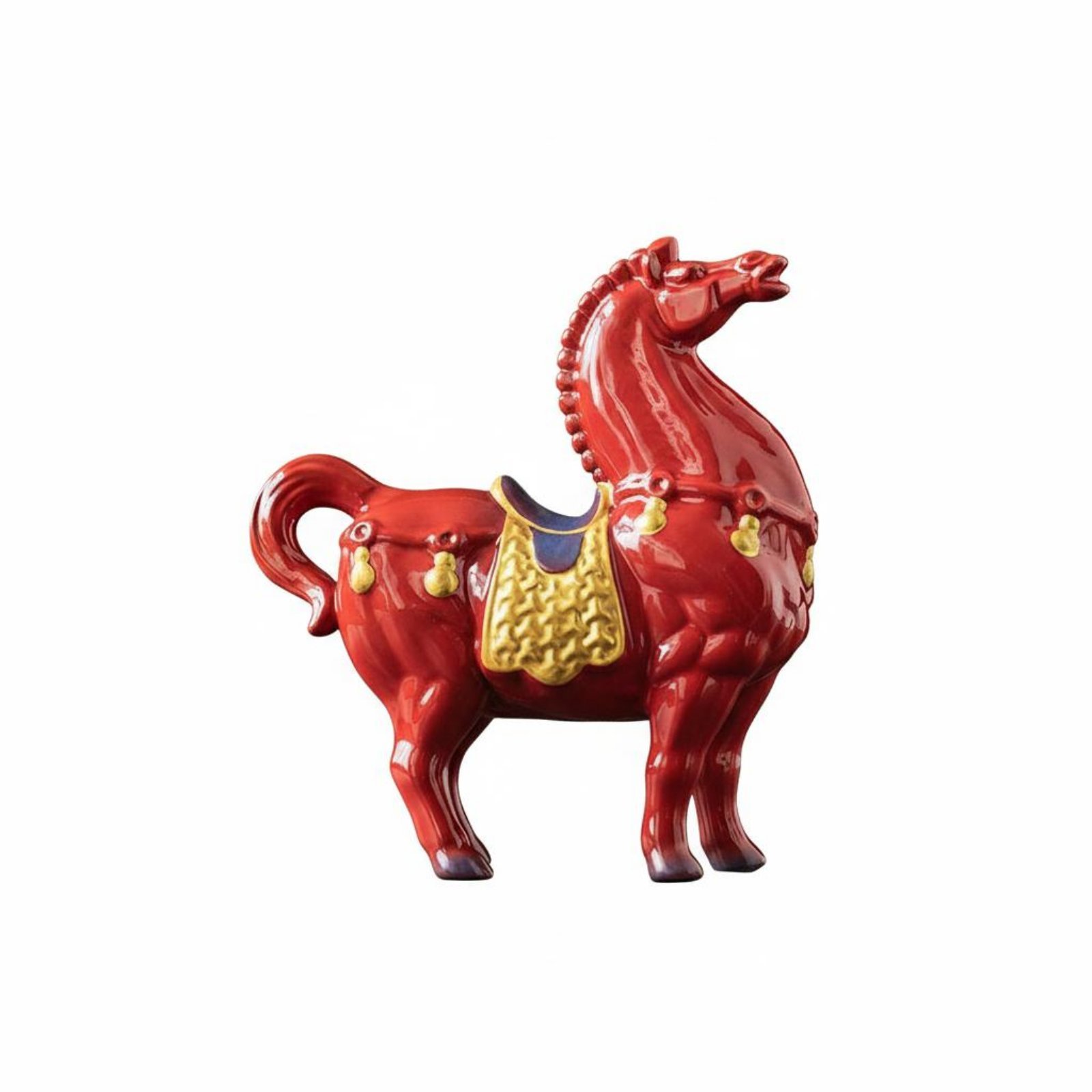 Horse Statue – Red, Head Up