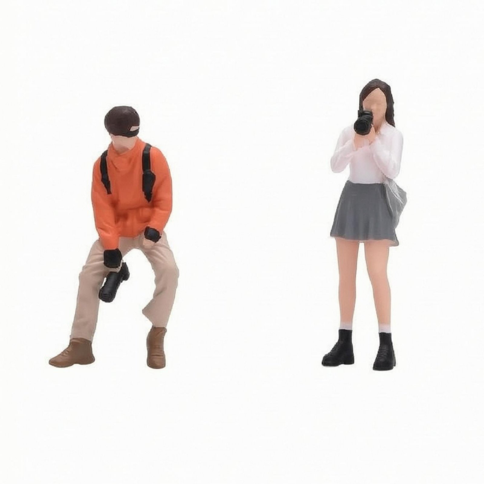 2-Piece Photographer Figurine Pair