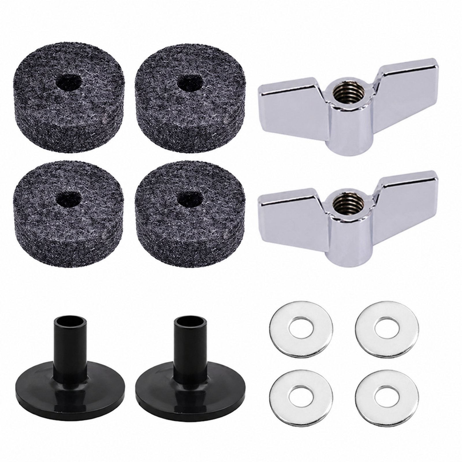 12-Piece Drum Cymbals Felt Mounting Hardware