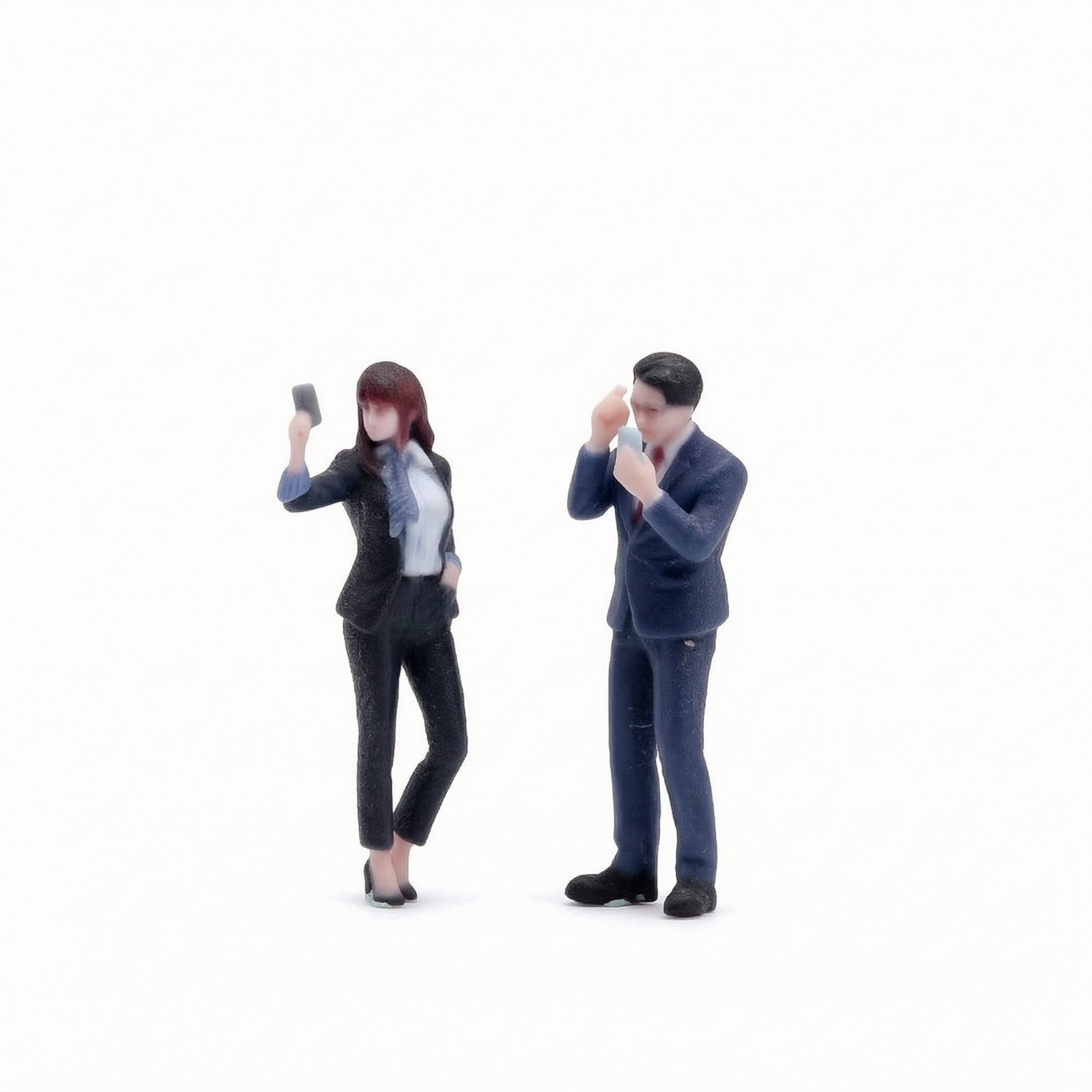2-Piece Hand-Painted Business Figurines