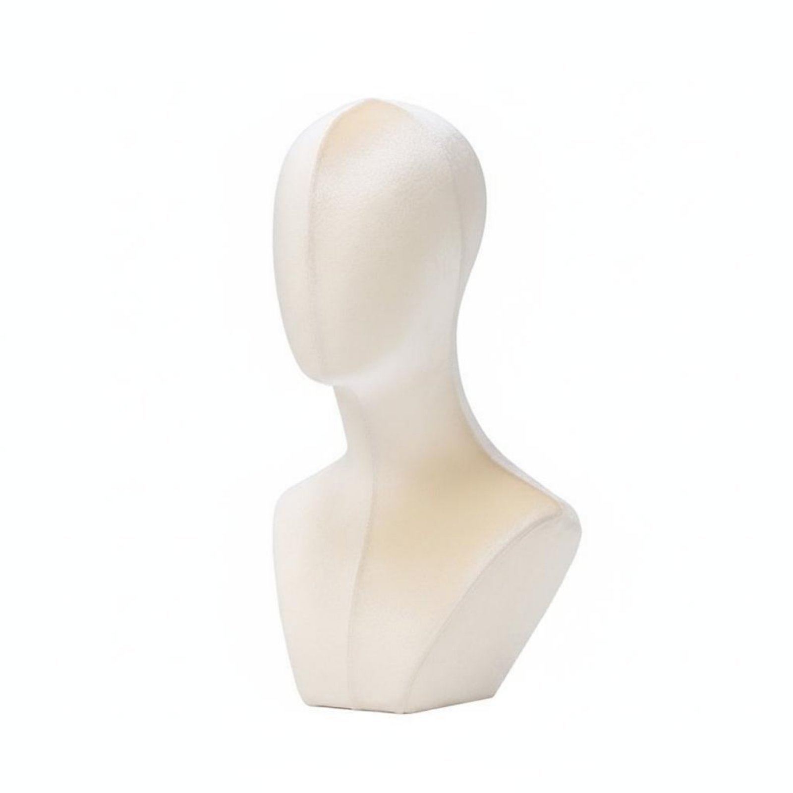 Velvet Mannequin Head – Apricot, Square