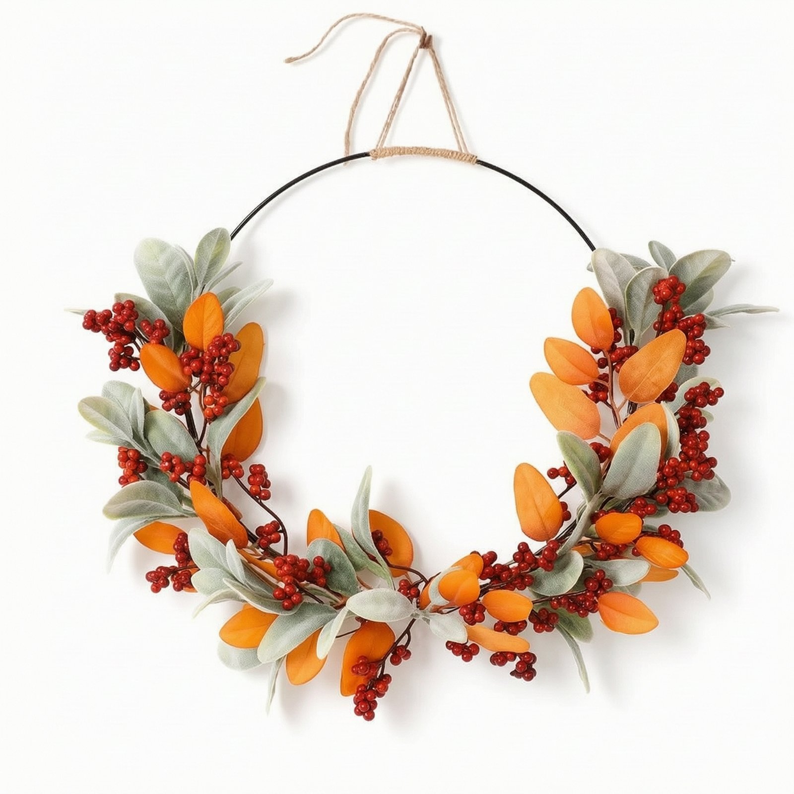 Half Wreath with Metal Hoop