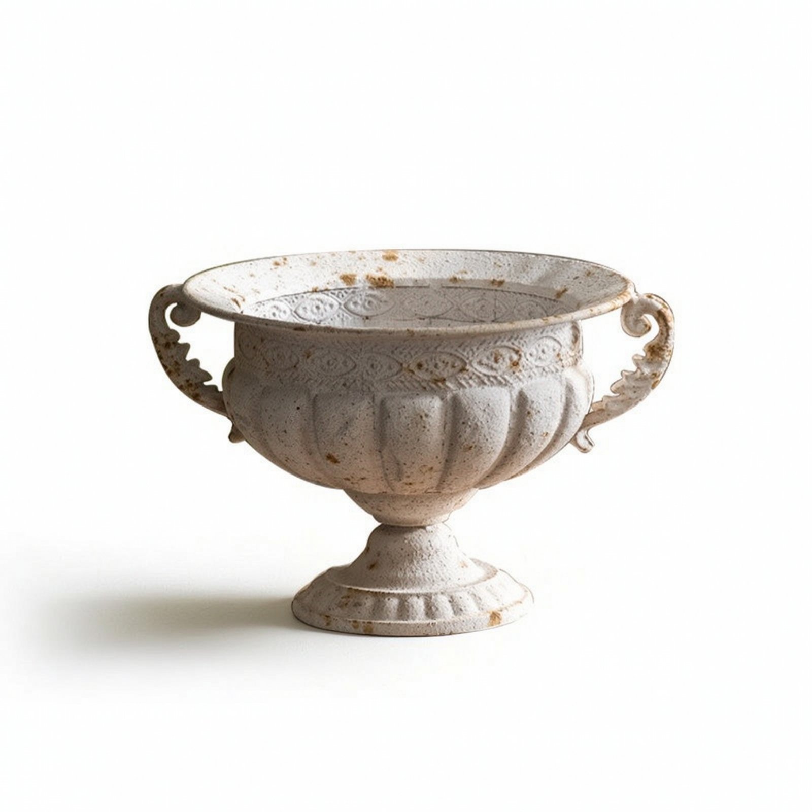 White Urn Planter with Pedestal