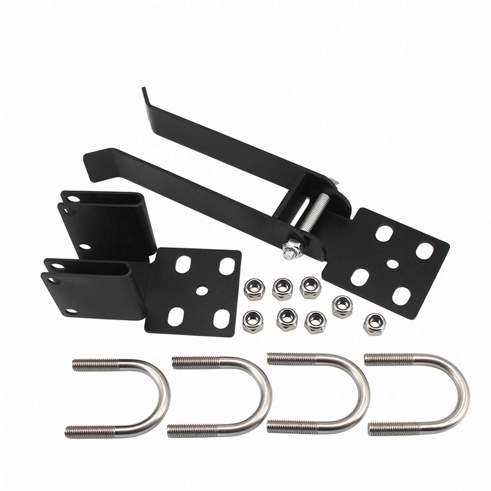 Paired Gate Latch with Padlock Holes