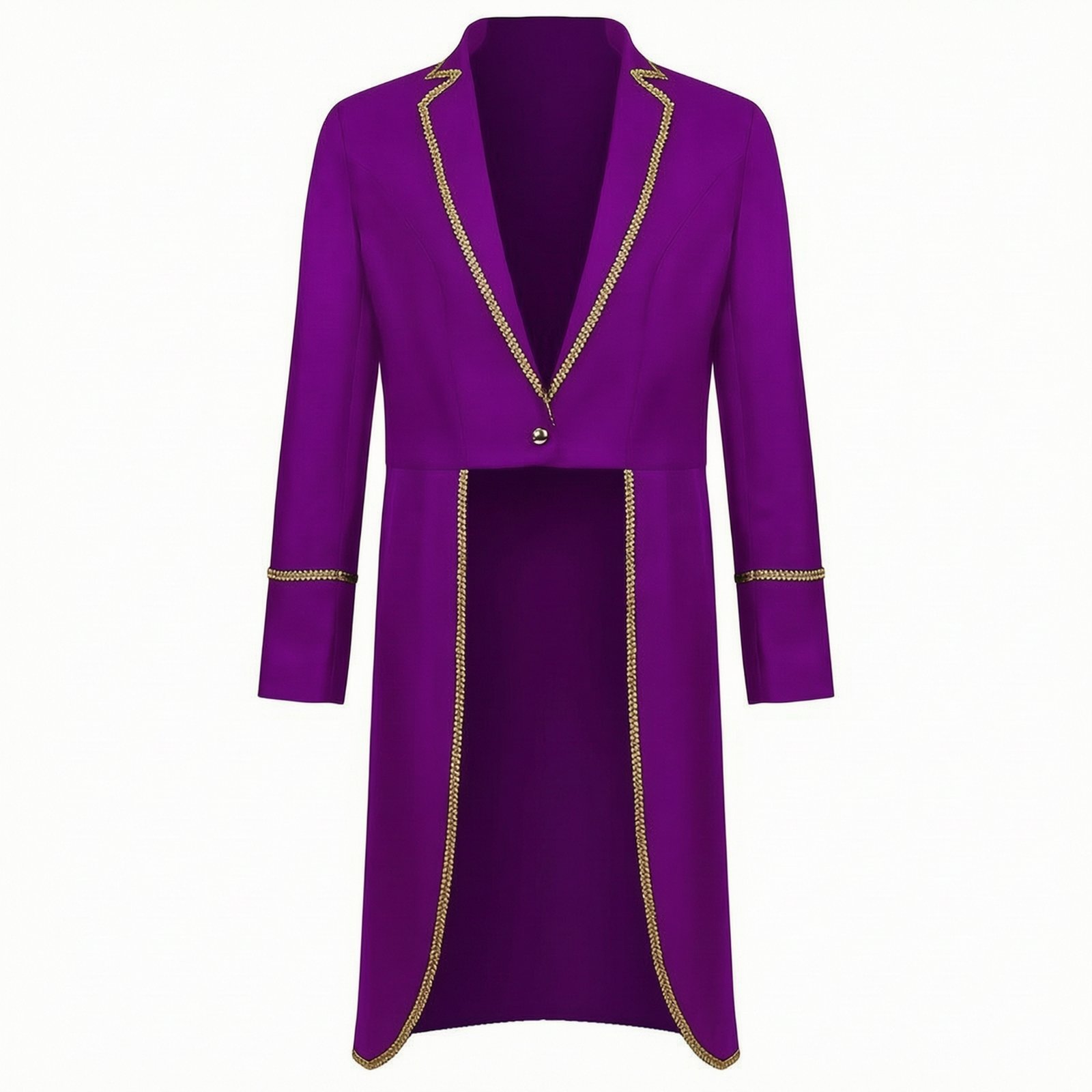 Halloween Tailcoat Coat with Gold Trim