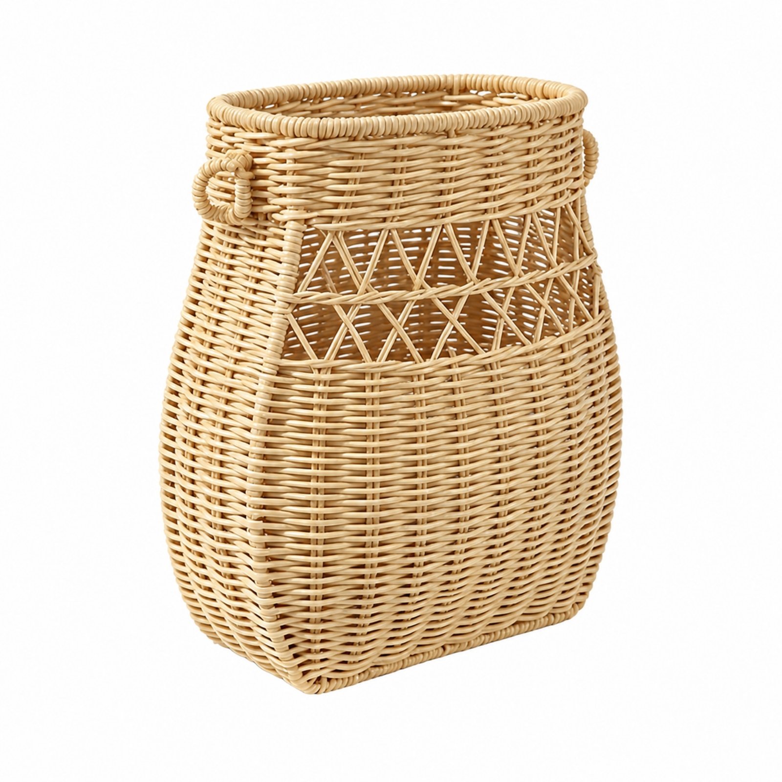 Rattan Basket with Shoulder Straps