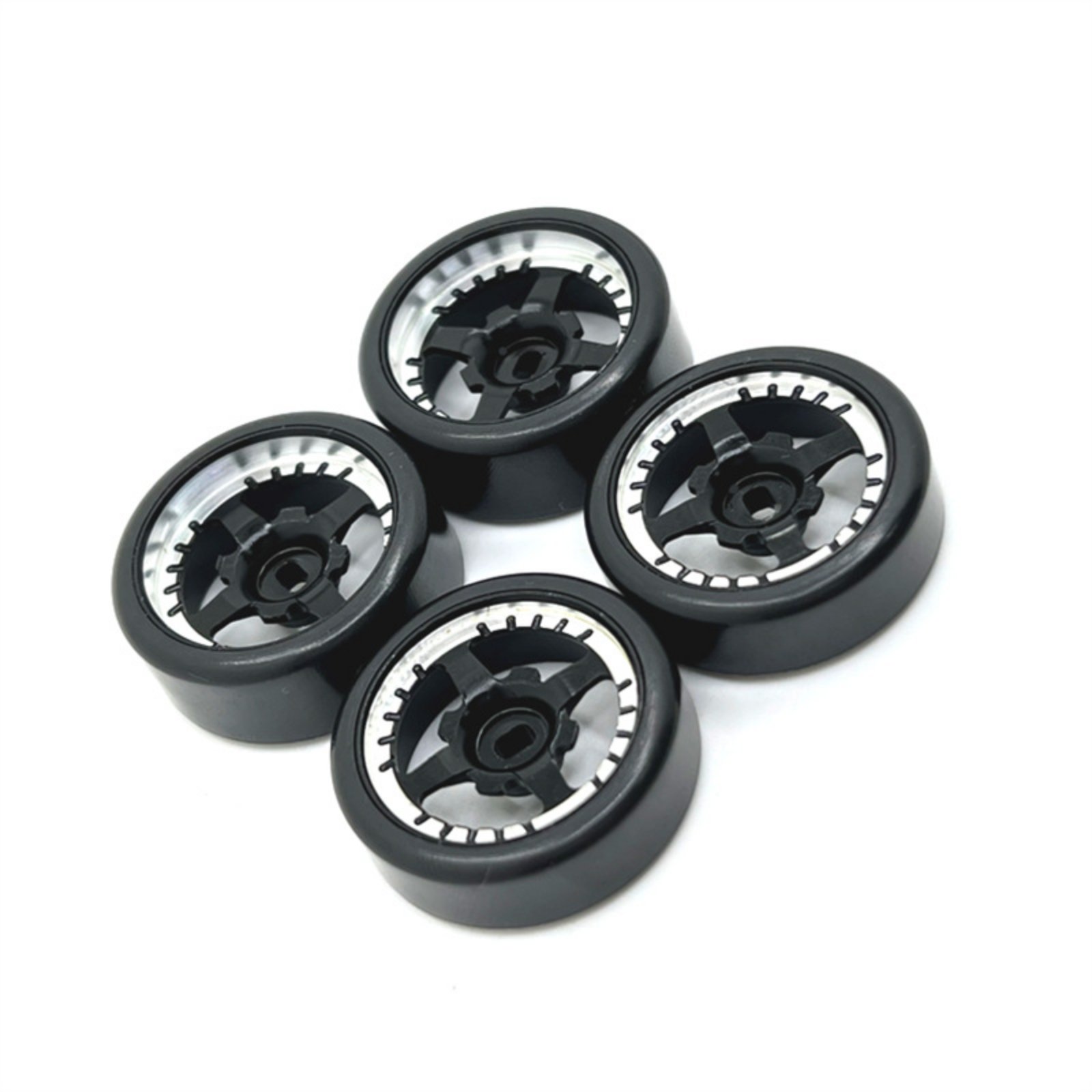 4-Piece RC Car Slide Wheel 1:28 Scale