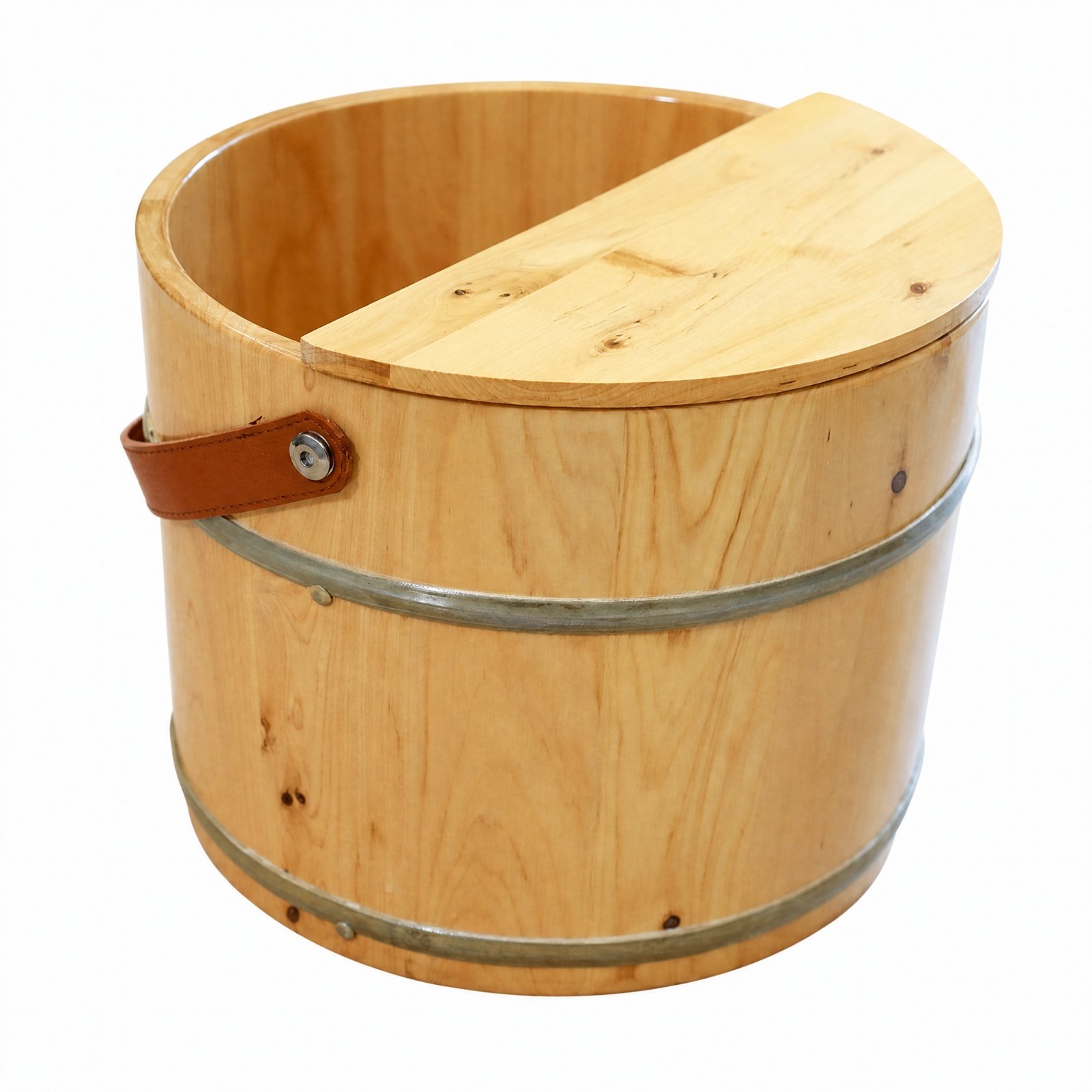 Wood Foot Soak Tub with Lid