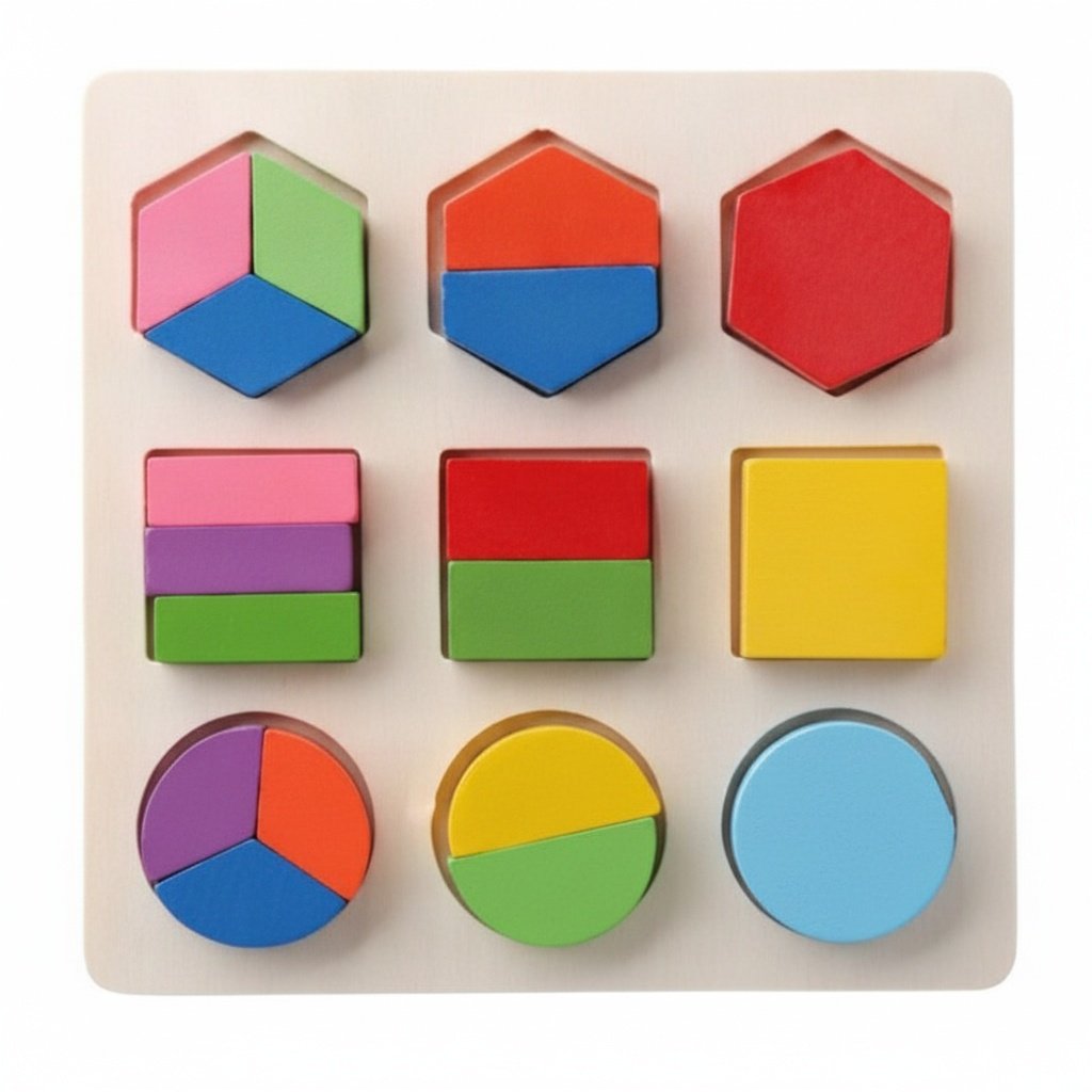 Wooden Shape Puzzle Board
