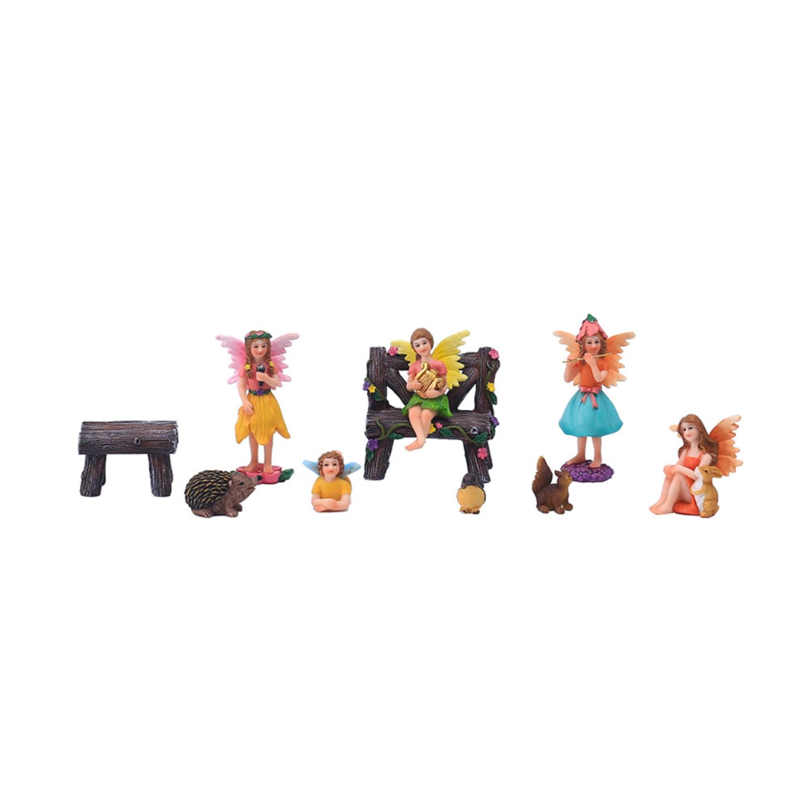 Hand-Painted Fairy Garden Figurine Set
