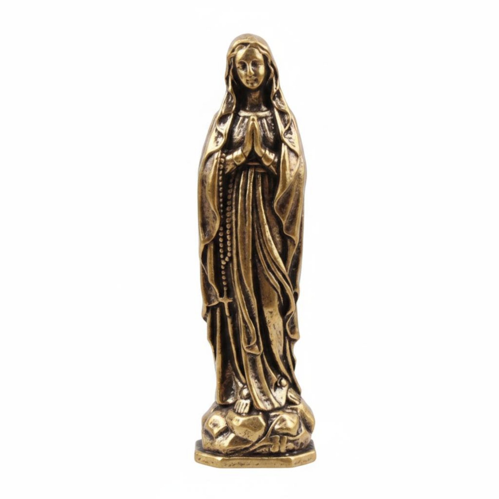 Vintage Brass Holy Statue