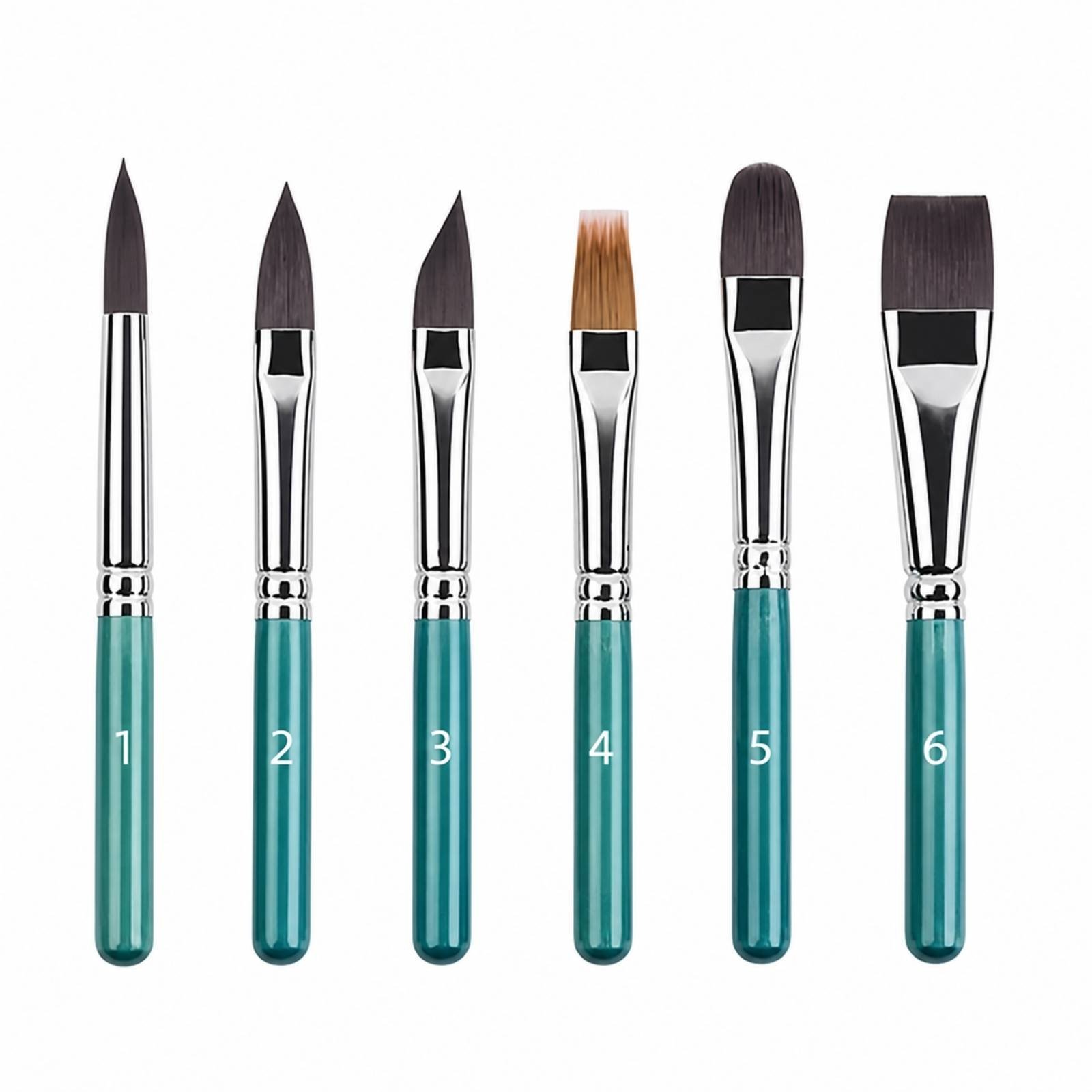 6-Piece Watercolor Brush Set