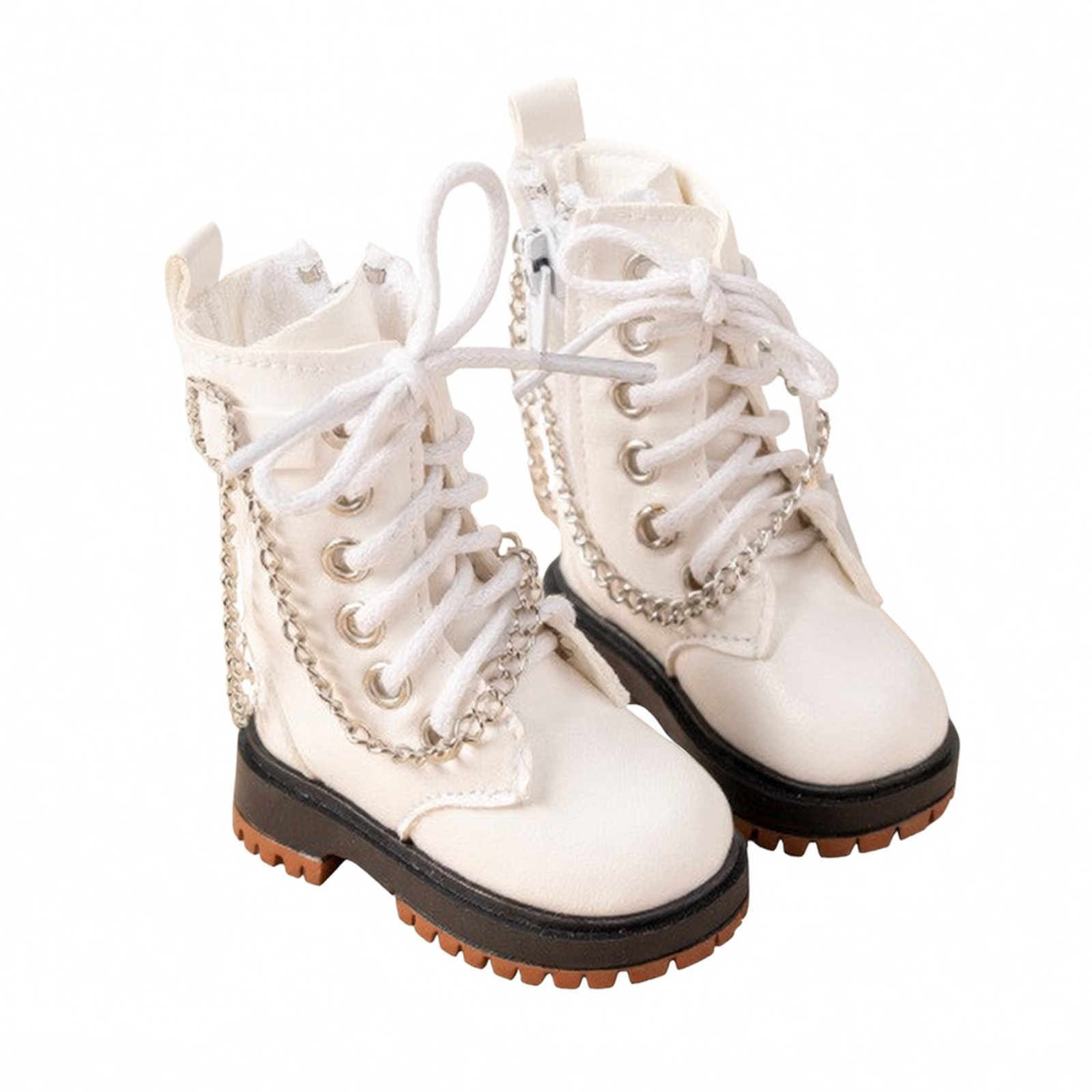 BJD Doll Boots – White, 4 Fen