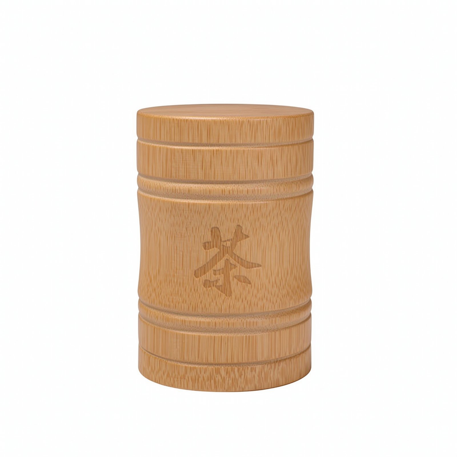 Compact Bamboo Tea Storage Container