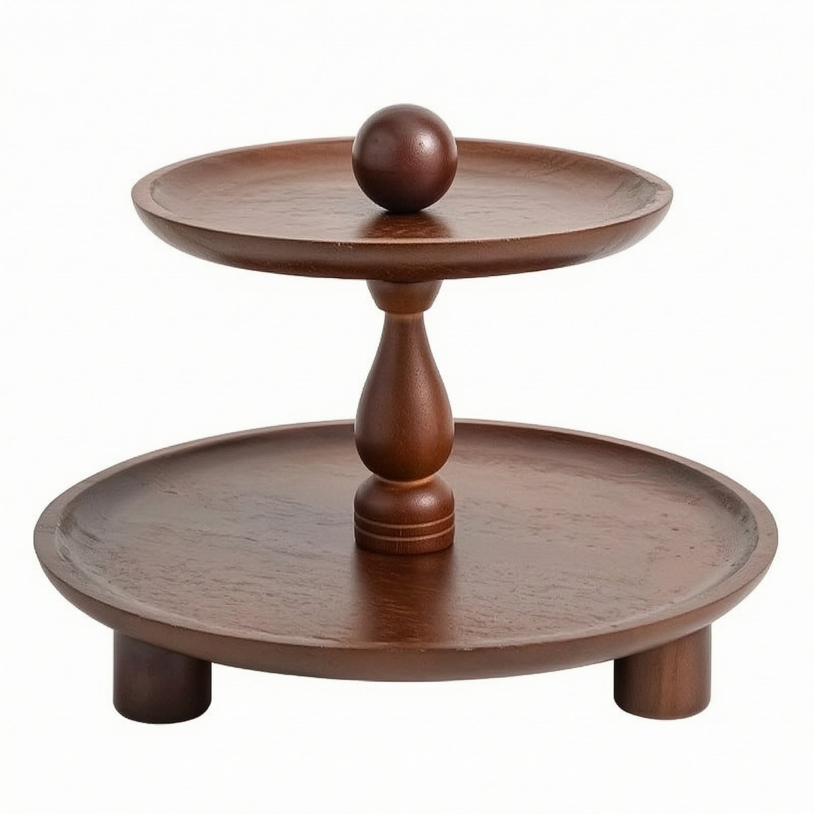 Round Wood Cake Stand