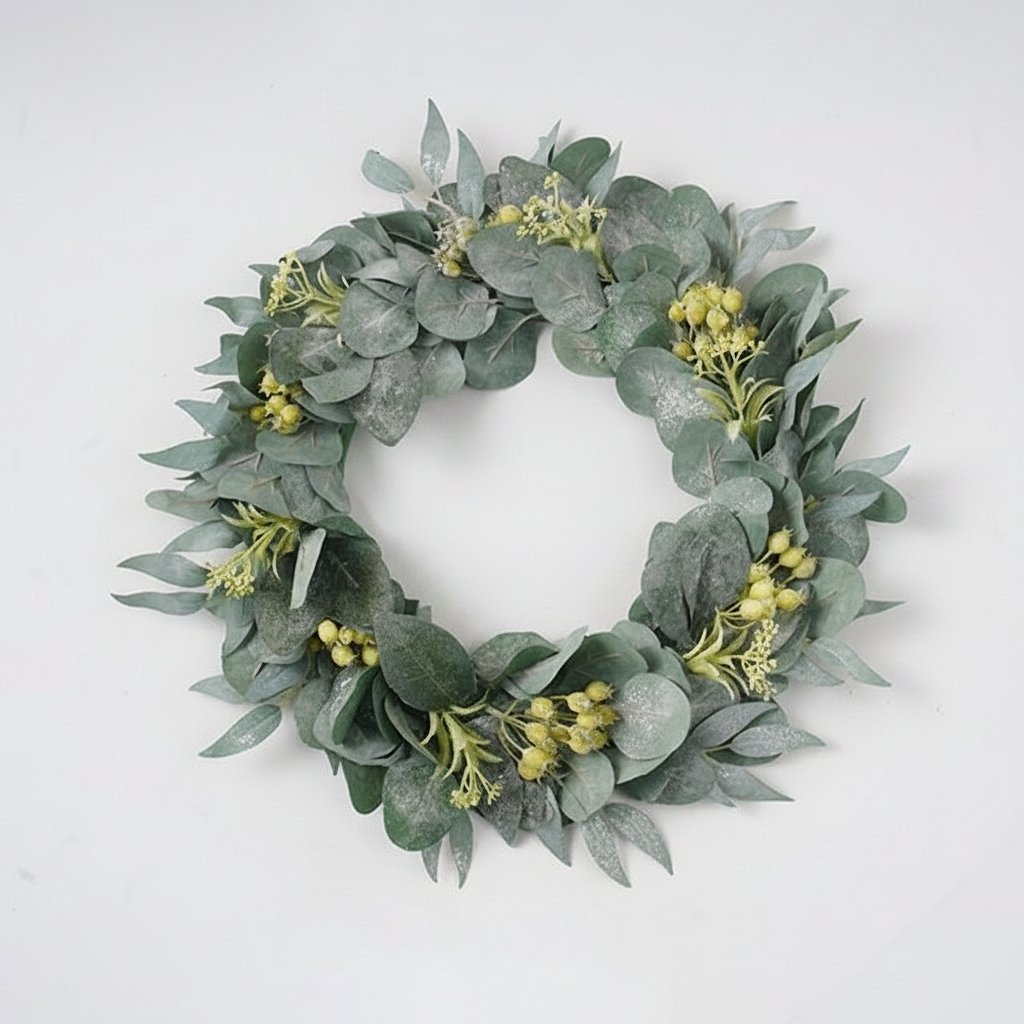 Set of 5 Pomegranate Berry Eucalyptus Wreath