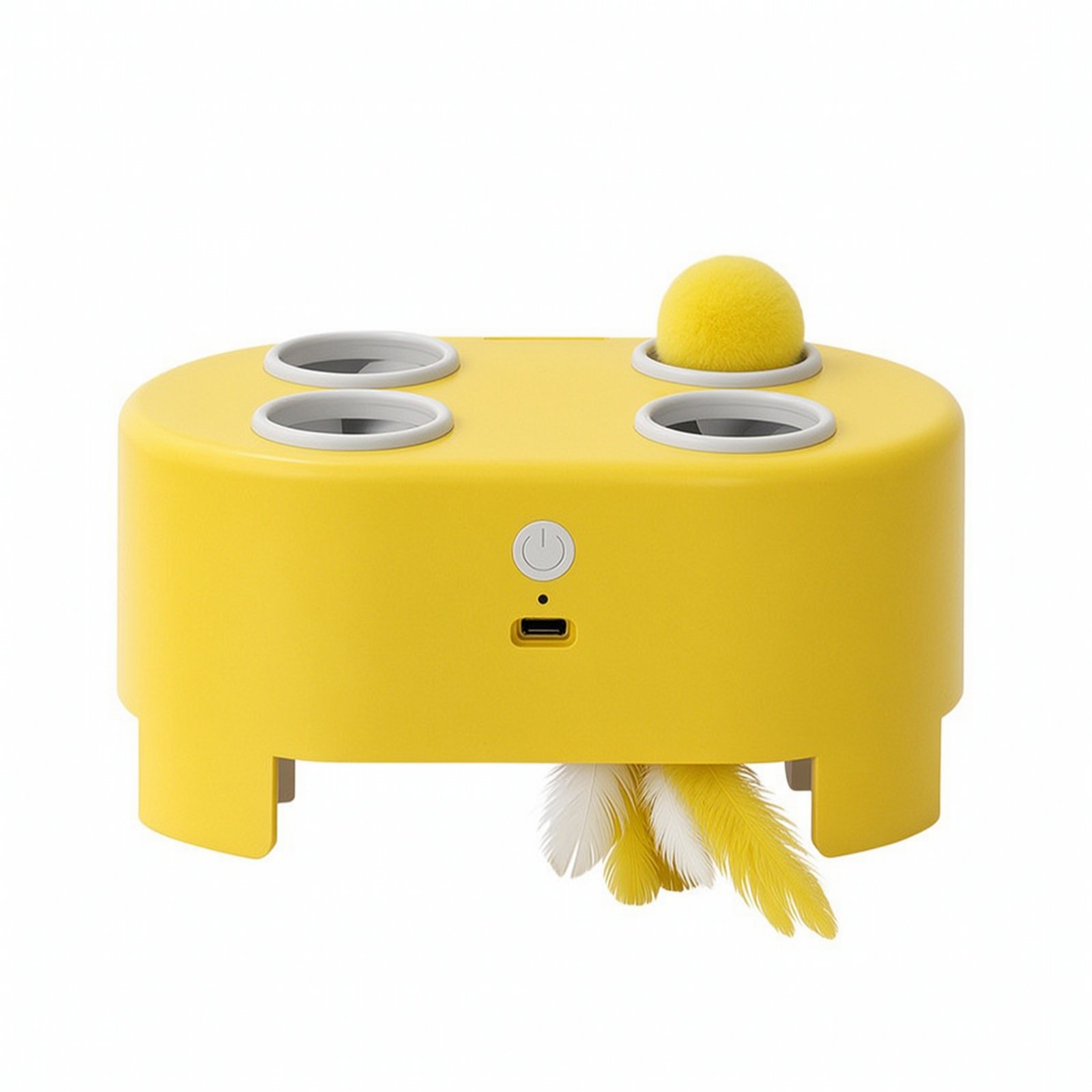 Rechargeable Interactive Cat Toy – Yellow
