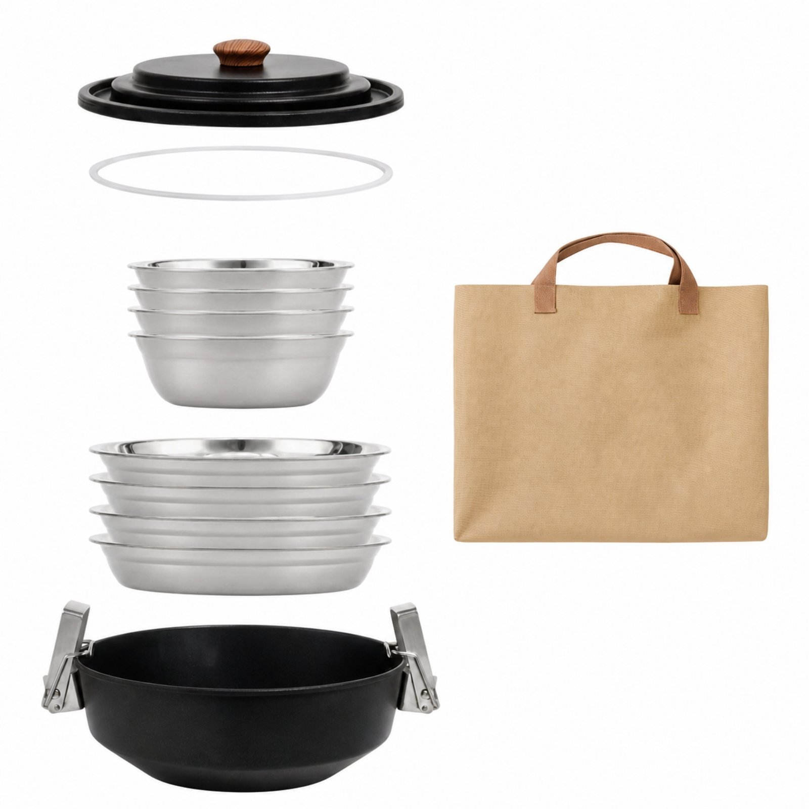 9 Pieces Camping Cookware Set