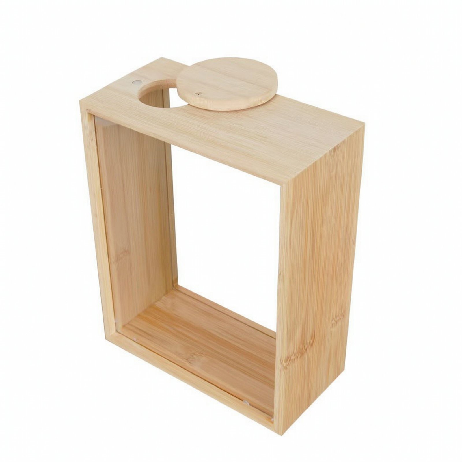 Grain Storage Box with Wooden Lid