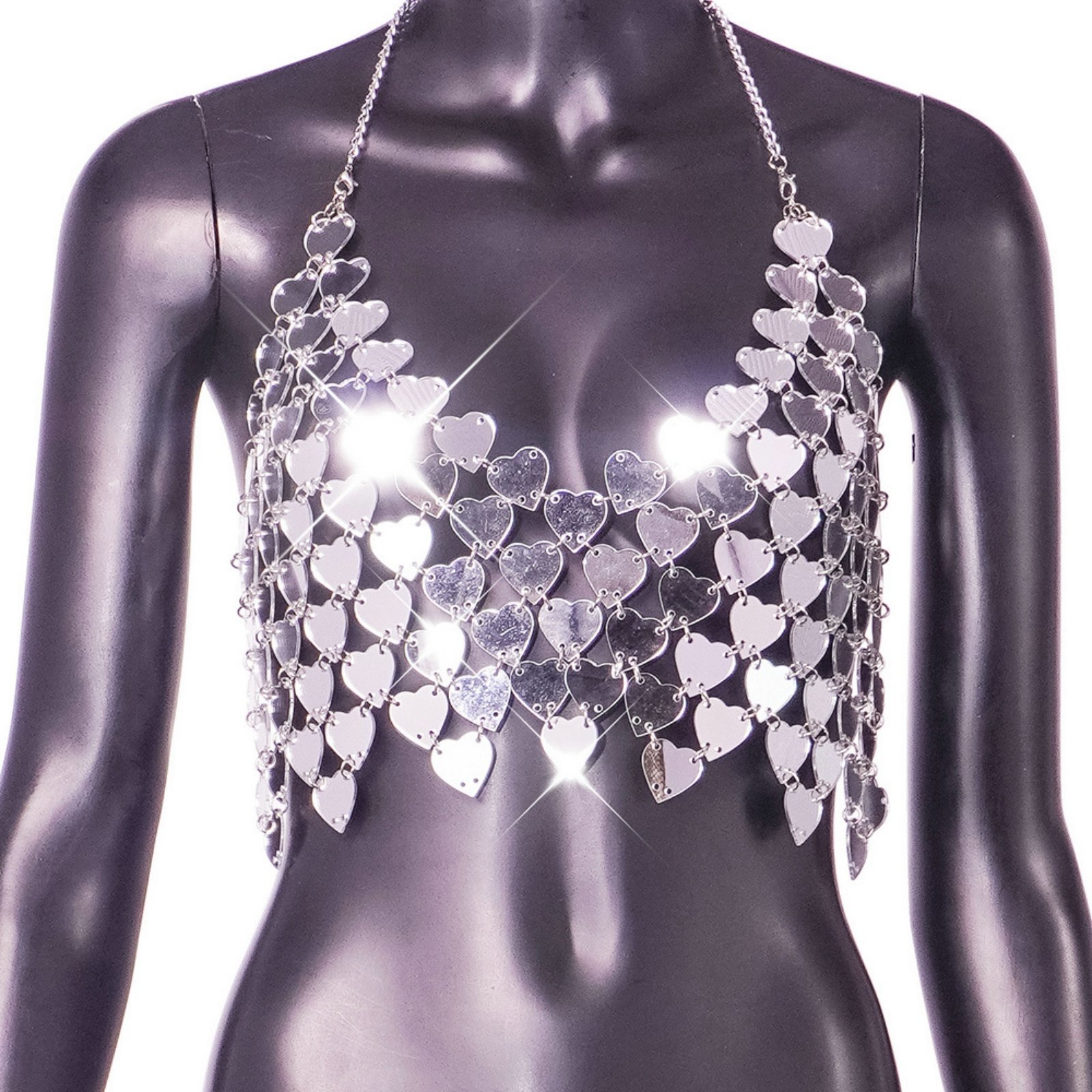 Set of 4 Sequin Halter Top