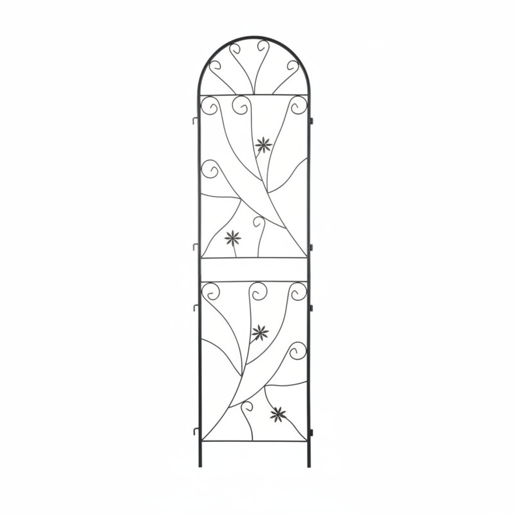Wrought Iron Garden Trellis – 180cm H X 45cm with Single