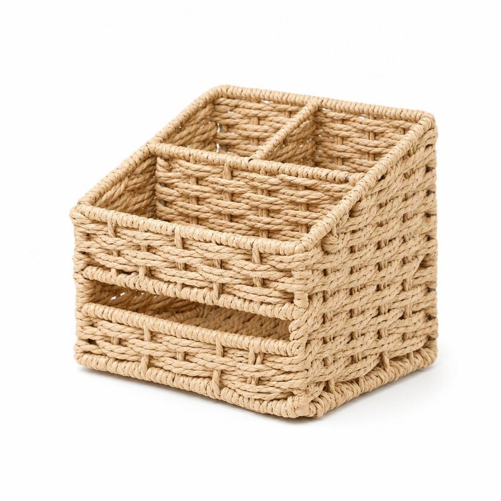 Straw Storage Box with Tissue Dispenser