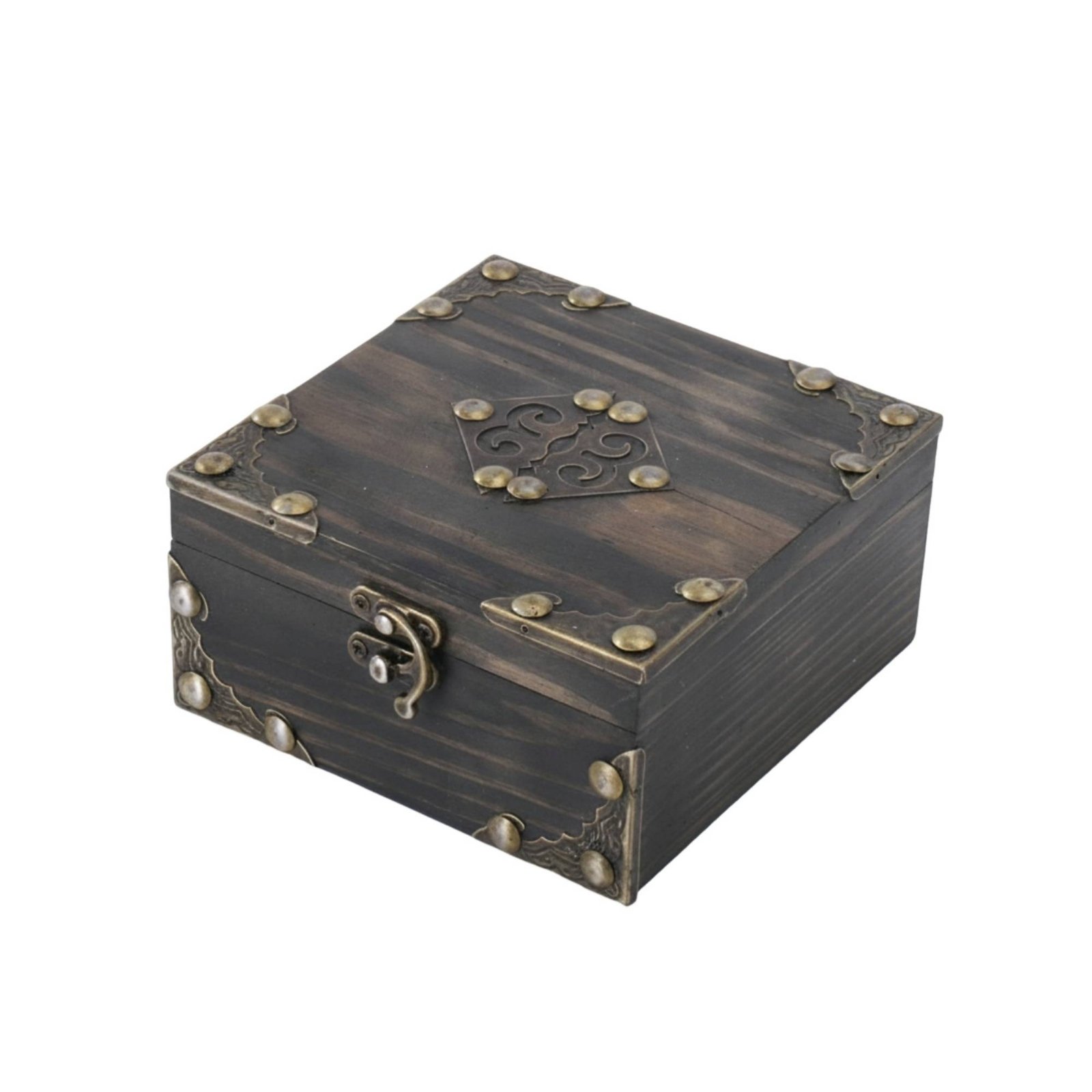 Square Wooden Storage Box