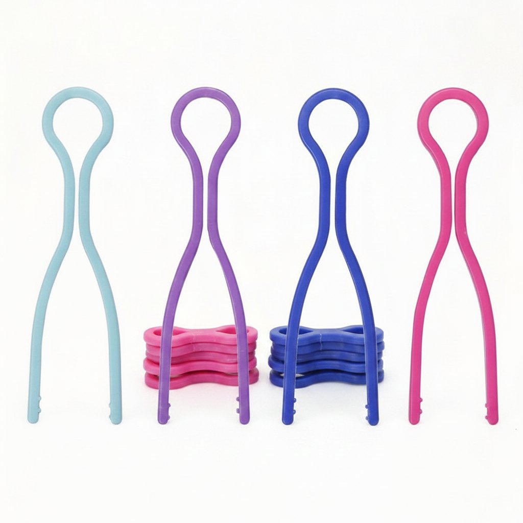 Plastic Bobbin Clips – 4 Colors, 10 Pieces Each